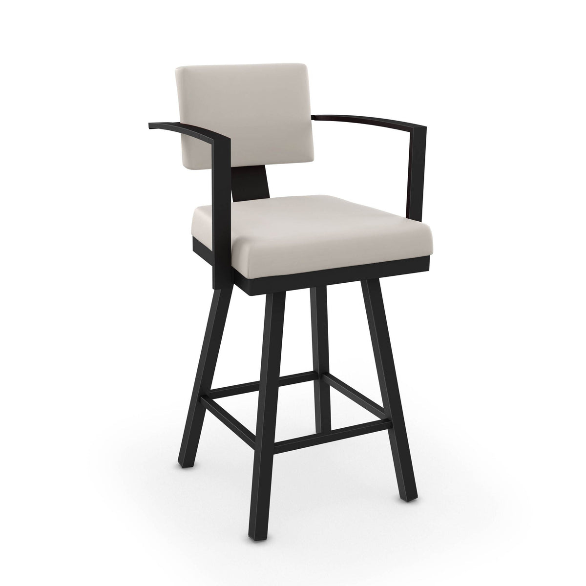 Akers Swivel Bar Stool with Padded Backrest, Multiple Colours, 30-in P7J8 - product image 1