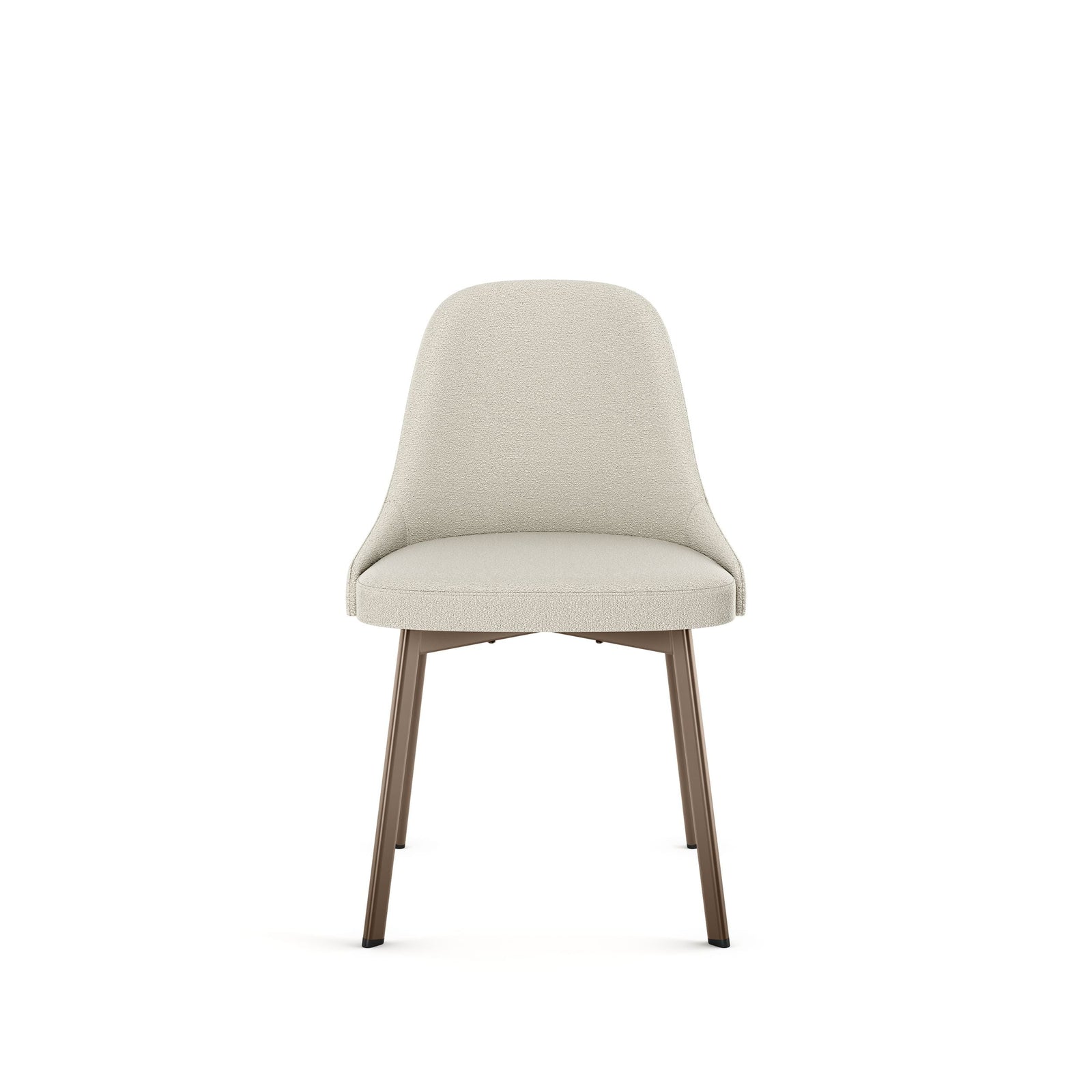 Harper Upholstered Dining Chair, Boucle Polyester Fabric & Bronze Metal Frame F1C2 - product image 2