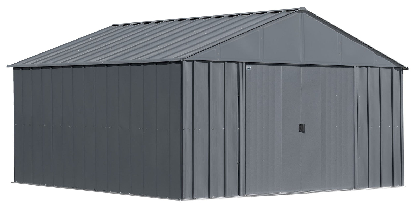 Classic 12x12-ft Charcoal Corrosion-Resistant Metal Shed F2N4 - product image 3