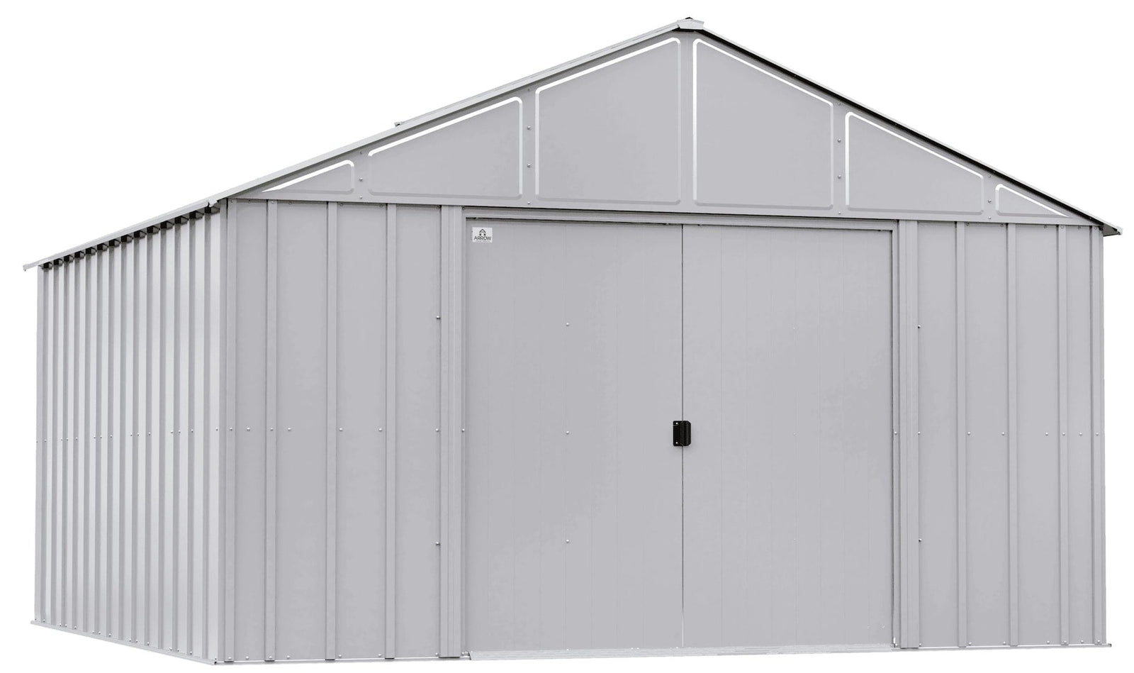 Classic 12x12-ft Flute Grey Steel Storage Shed Y7E9 - product image 1