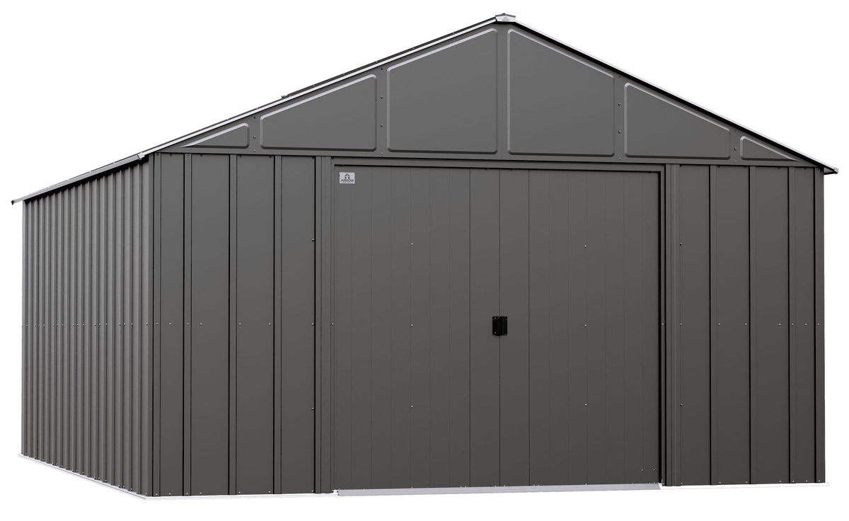 Classic 12x14-ft Charcoal Corrosion-Resistant Metal Shed U7N3 - product image 1