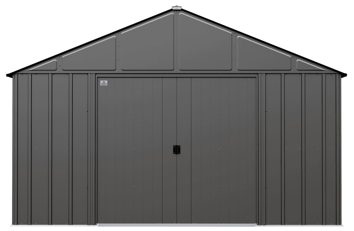 Classic 12x14-ft Charcoal Corrosion-Resistant Metal Shed U7N3 - product image 2