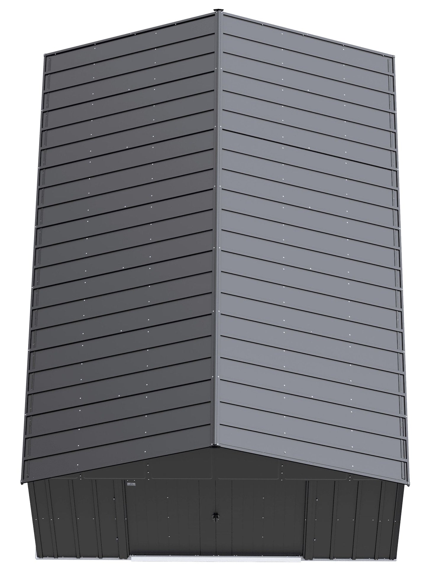 Classic 12x17-ft Charcoal Corrosion-Resistant Metal Shed B3W9 - product image 3