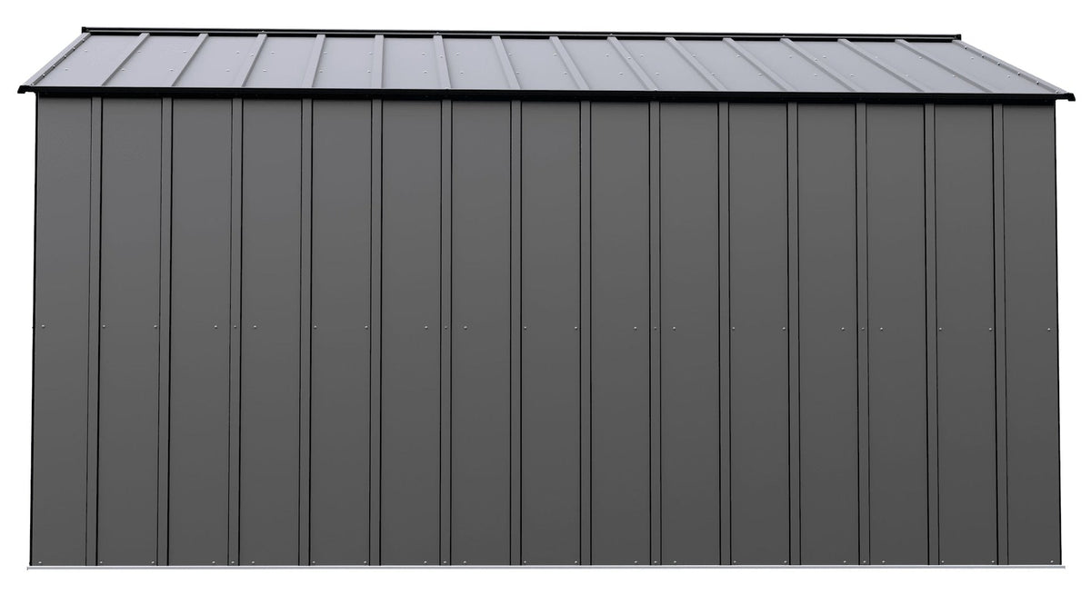 Classic 14x12-ft Charcoal Lockable Metal Shed J5R8 - product image 5