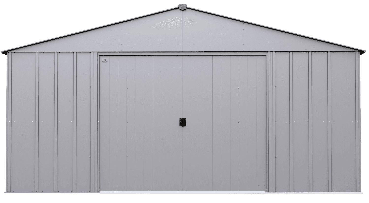 Classic 14x14-ft Flute Grey Corrosion-Resistant Steel Shed C8Q4 - product image 1