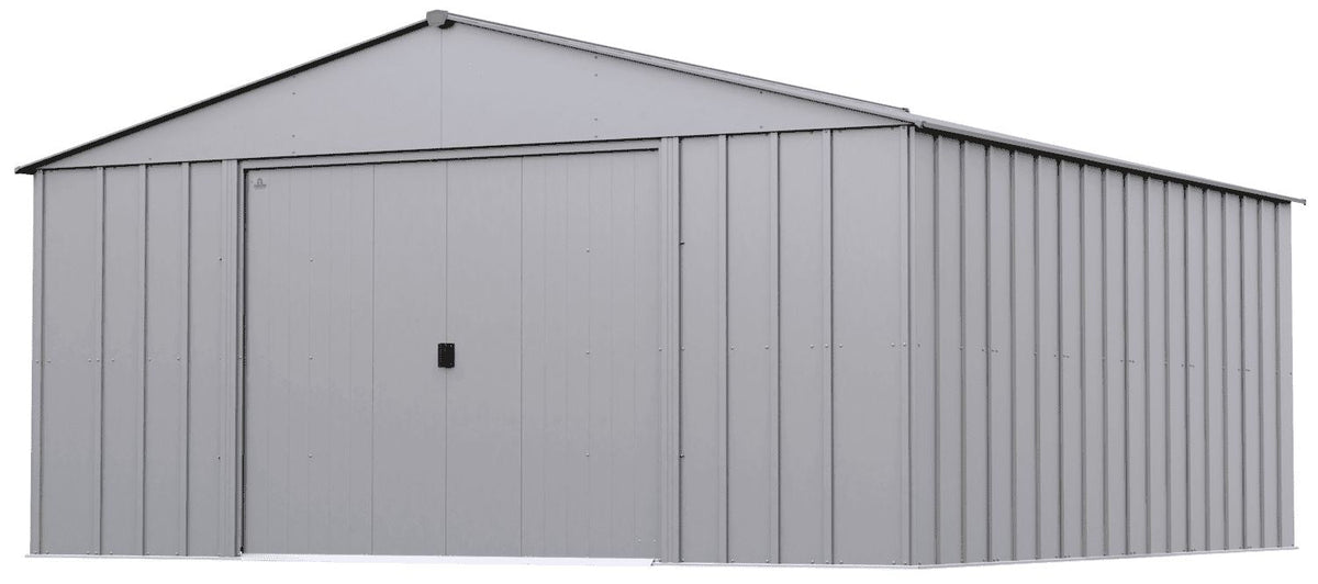 Classic 14x14-ft Flute Grey Corrosion-Resistant Steel Shed C8Q4 - product image 2