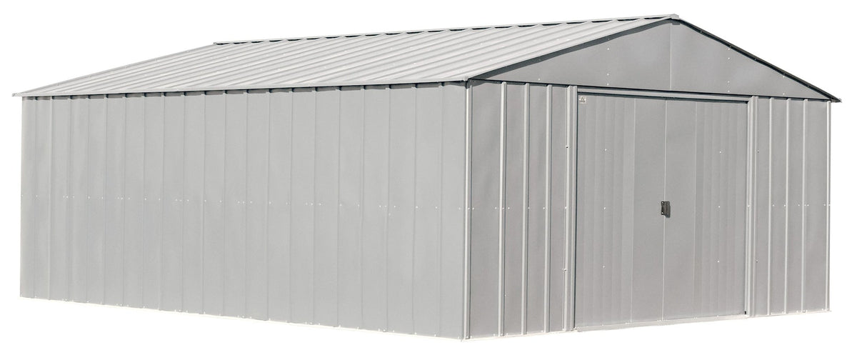 Classic 14x17-ft Flute Grey Corrosion-Resistant Metal Shed H0M2 - product image 3