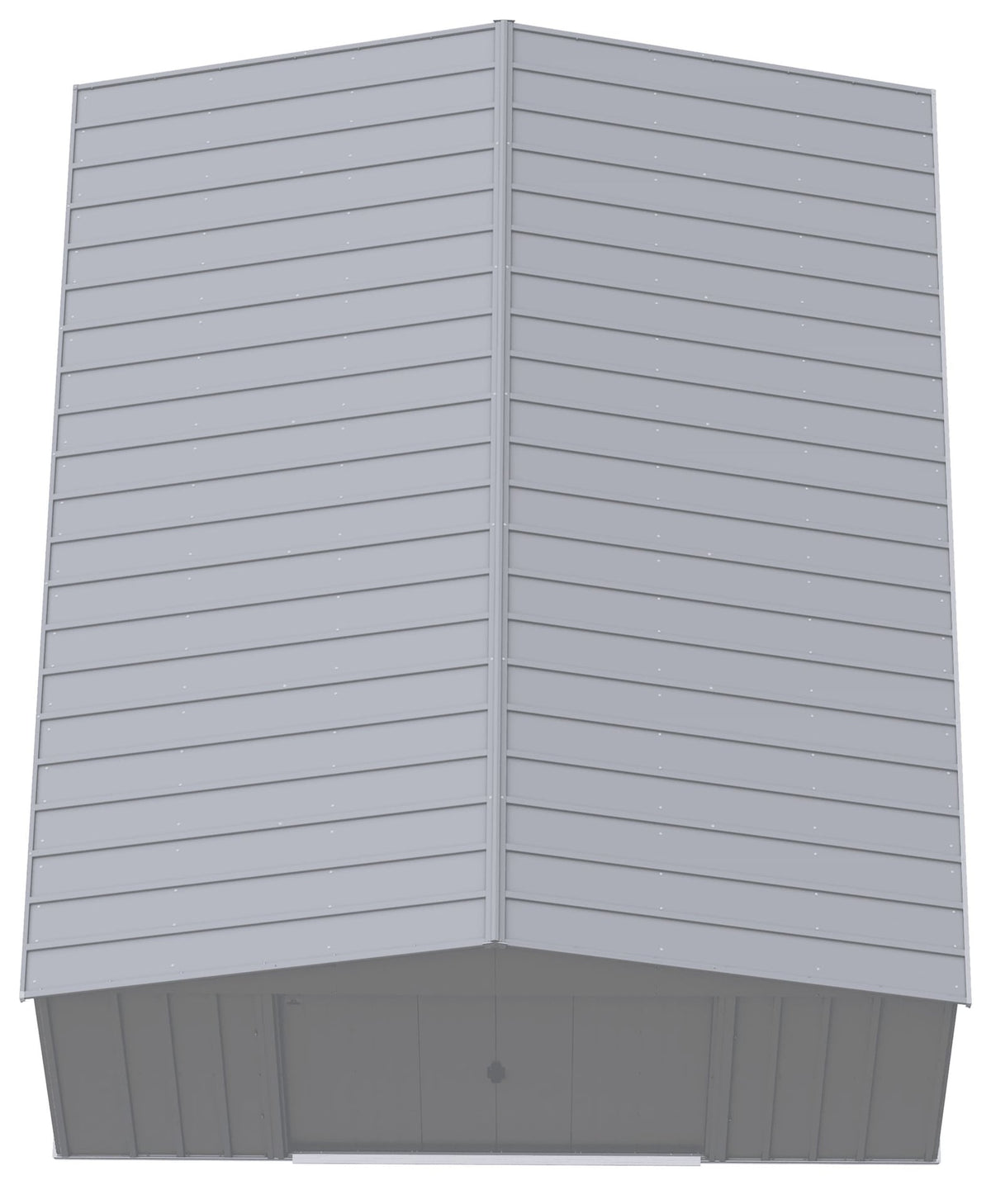 Classic 14x17-ft Flute Grey Corrosion-Resistant Metal Shed H0M2 - product image 4