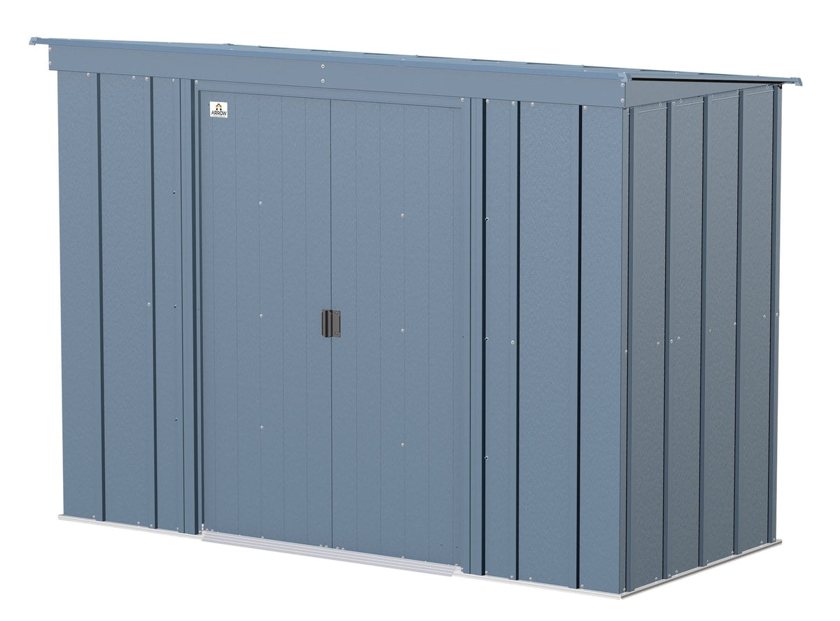 Classic Galvanized Steel Storage Shed, Blue Grey, 8-ft x 4-ft I0H4 - product image 1