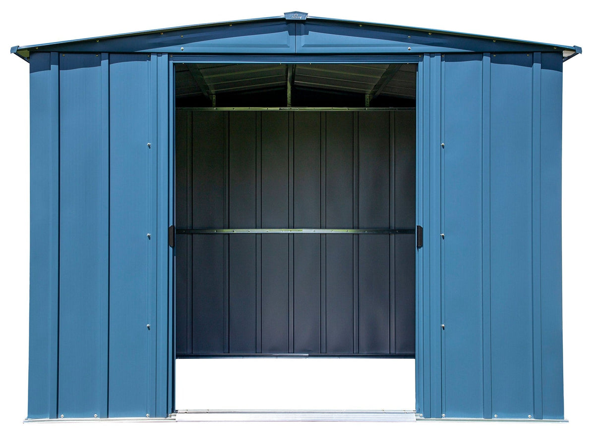Classic Galvanized Steel Storage Shed, Blue Grey, 8-ft x 6-ft F0M5 - product image 4