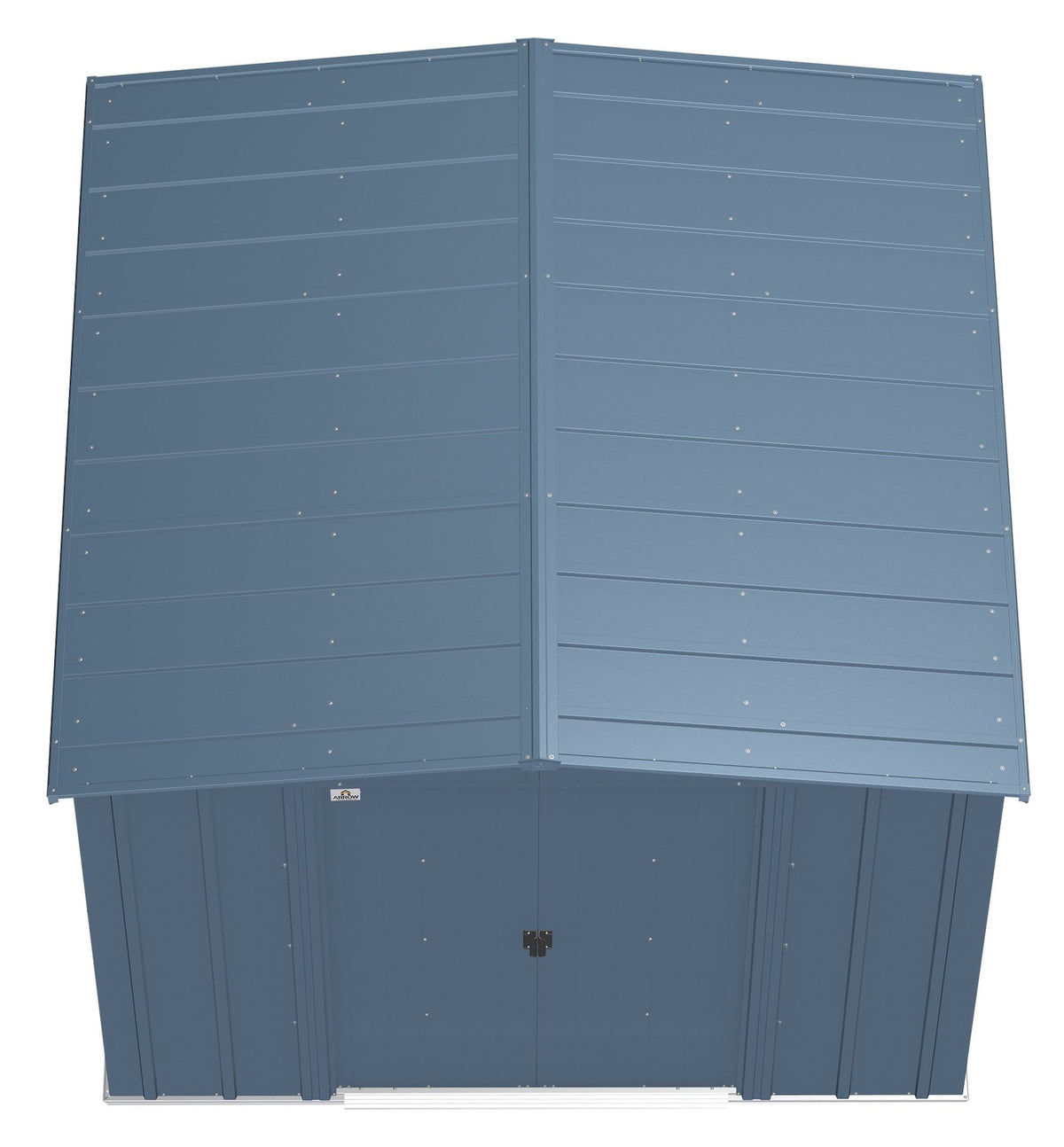 Classic Galvanized Steel Storage Shed, Blue Grey, 8-ft x 8-ft V7O4 - product image 7