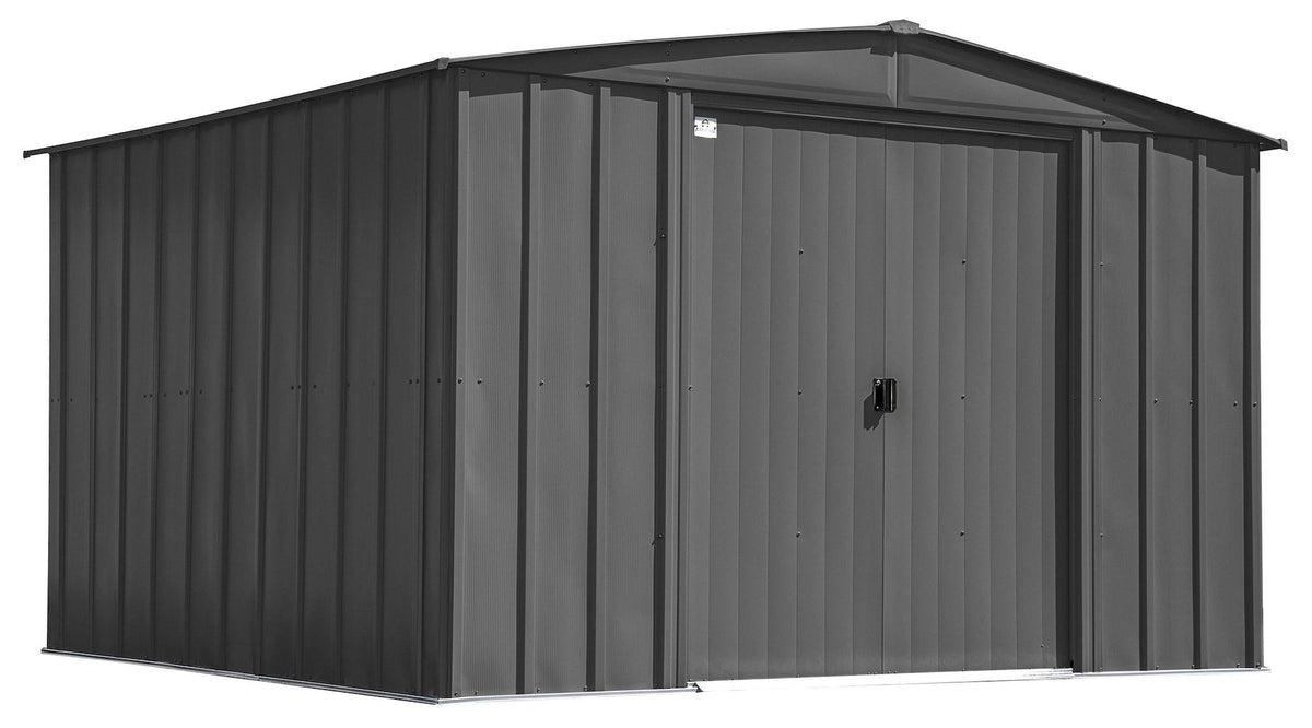 Classic Galvanized Steel Storage Shed, Charcoal, 10-ft x 12-ft Q0F0 - product image 2