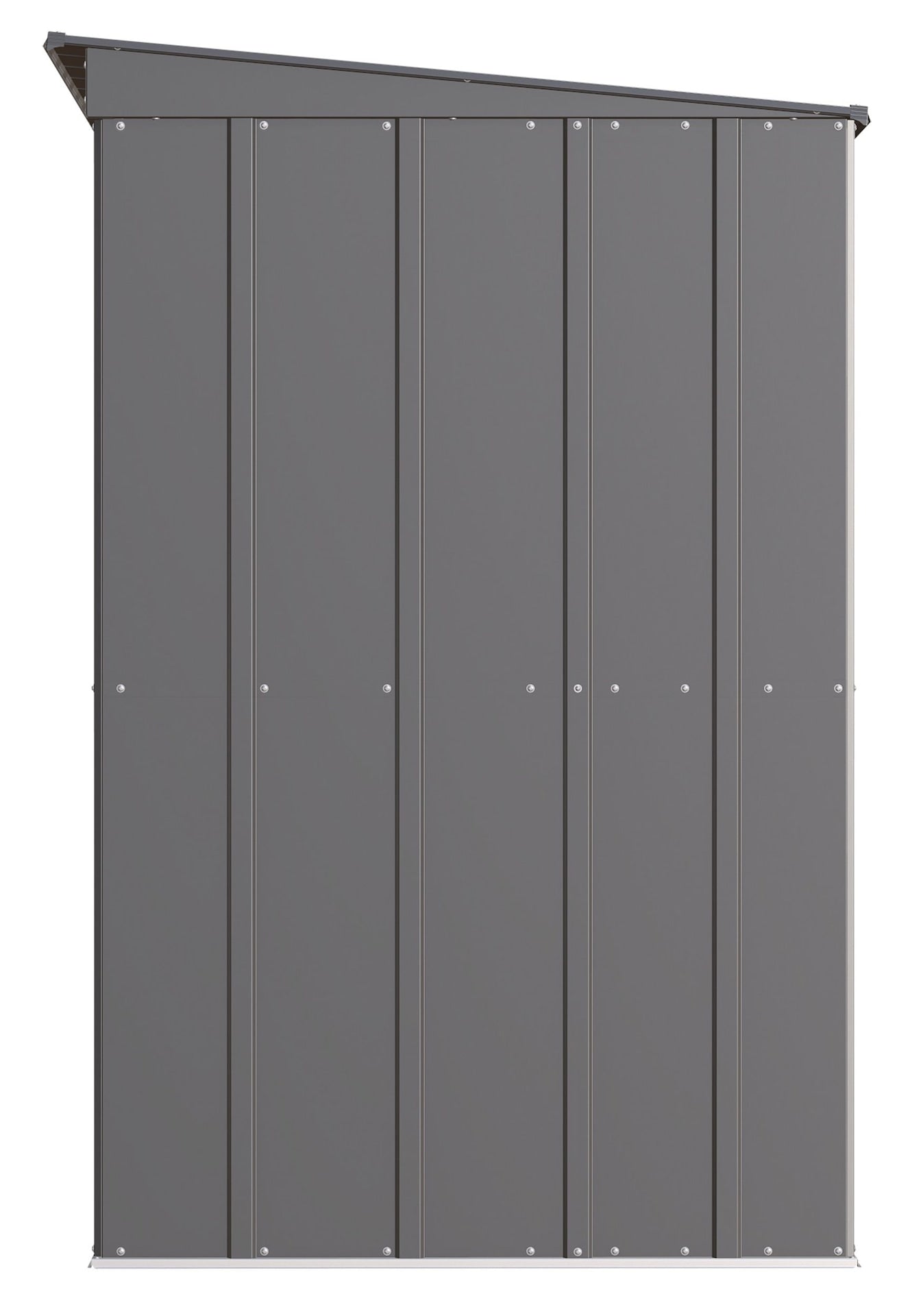 Classic Galvanized Steel Storage Shed, Charcoal, 10-ft x 4-ft T0V6 - product image 4