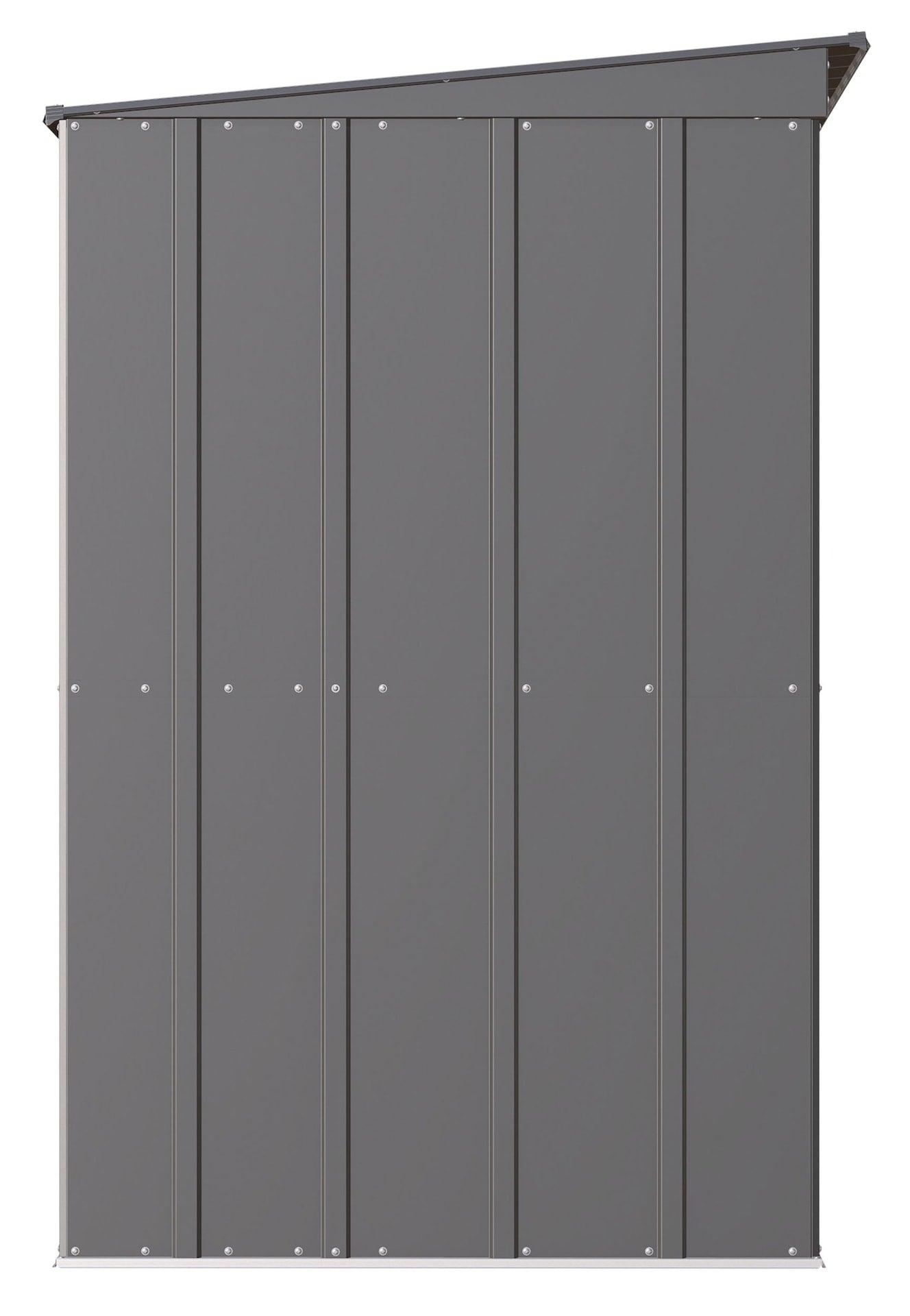 Classic Galvanized Steel Storage Shed, Charcoal, 10-ft x 4-ft T0V6 - product image 6