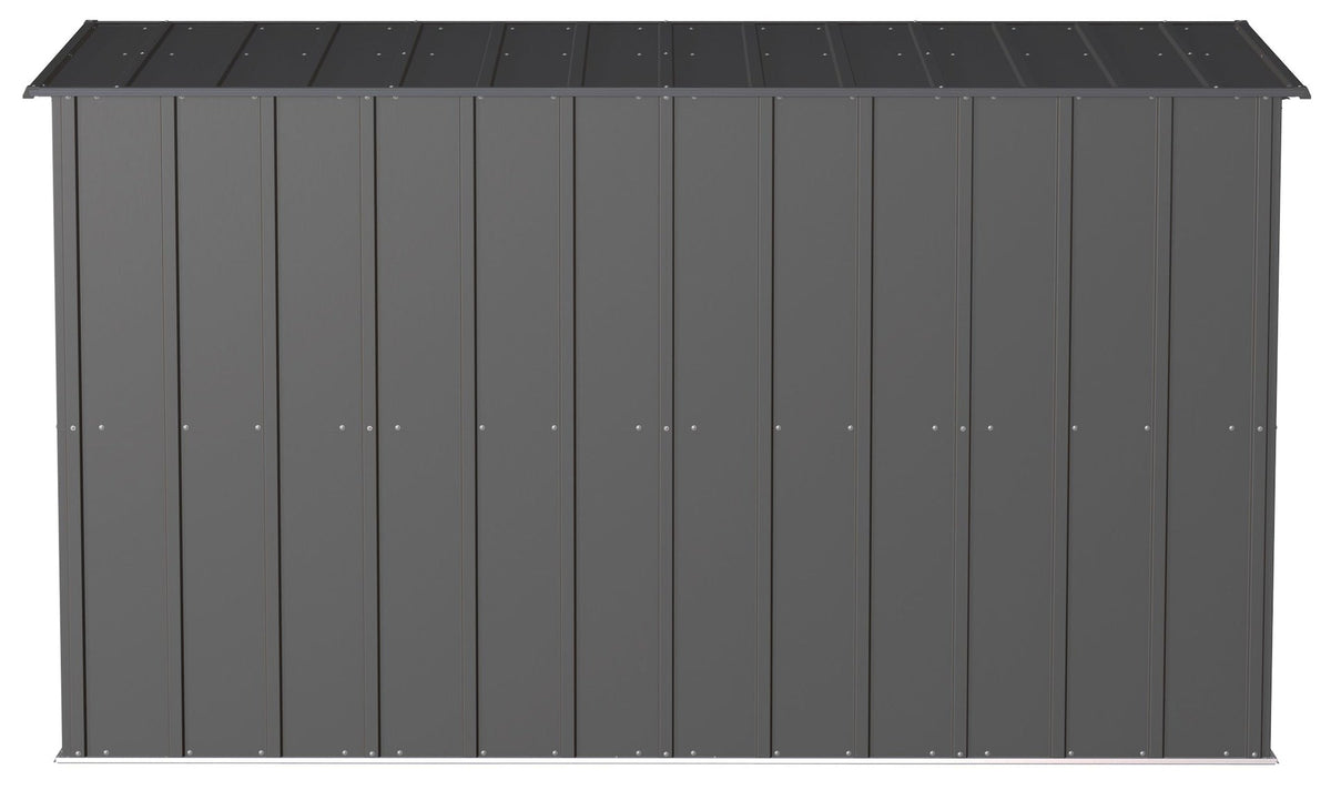 Classic Galvanized Steel Storage Shed, Charcoal, 10-ft x 4-ft T0V6 - product image 8