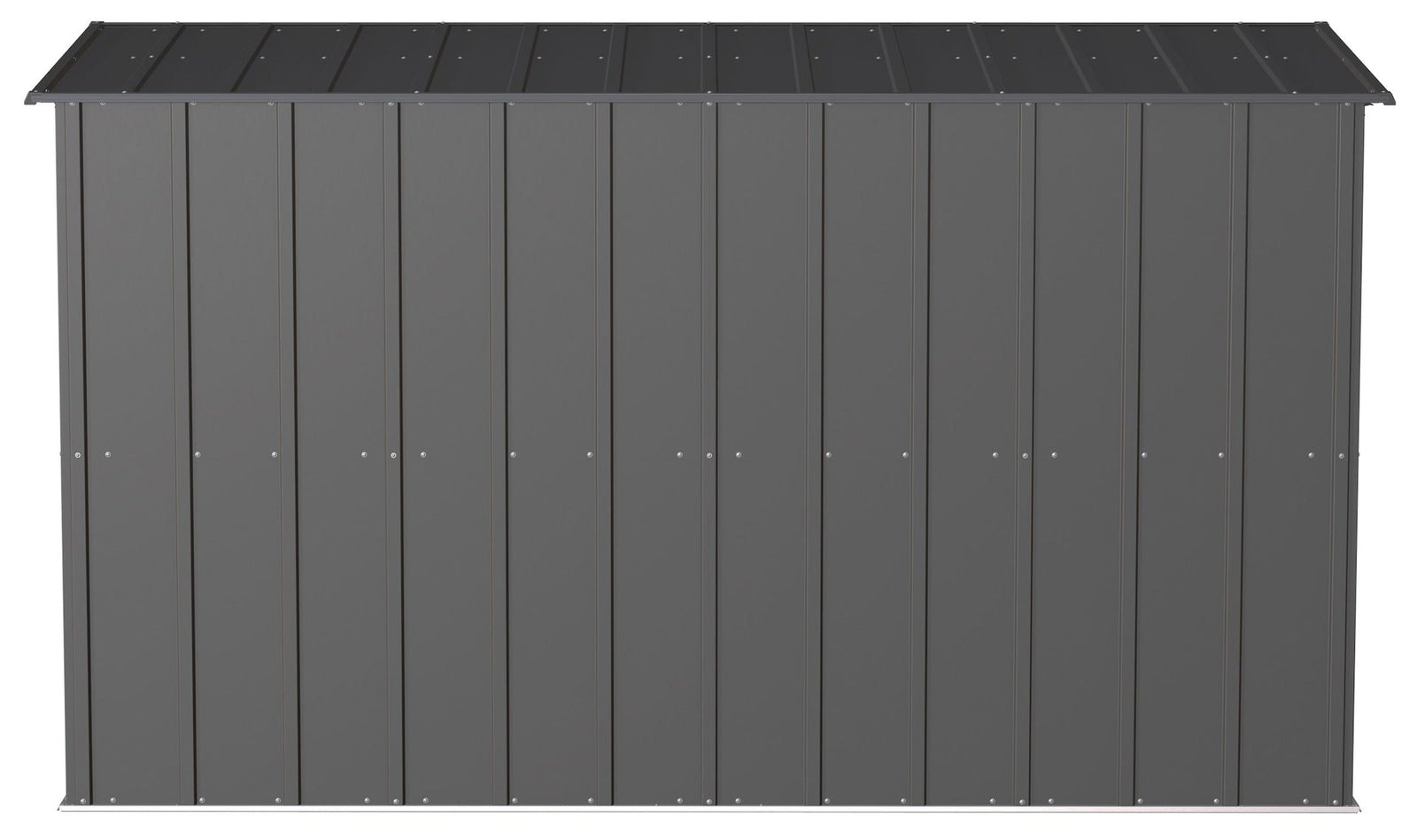 Classic Galvanized Steel Storage Shed, Charcoal, 10-ft x 4-ft Q4R4 - product image 8