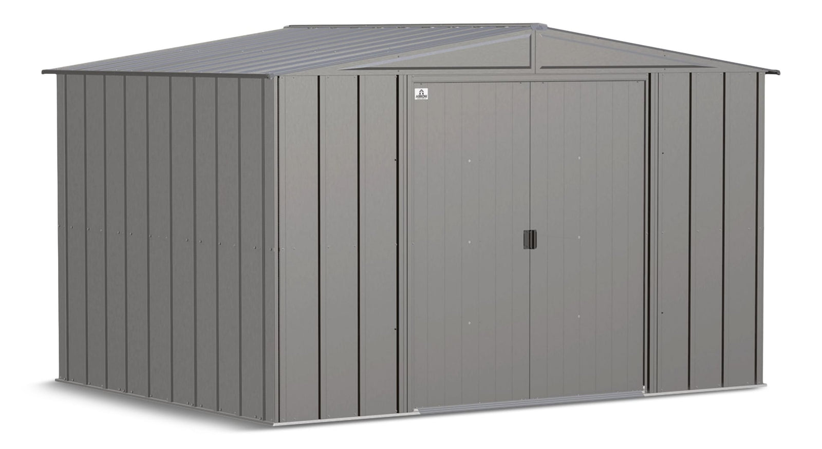 Classic Galvanized Steel Storage Shed, Charcoal, 10-ft x 8-ft N9E8 - product image 1