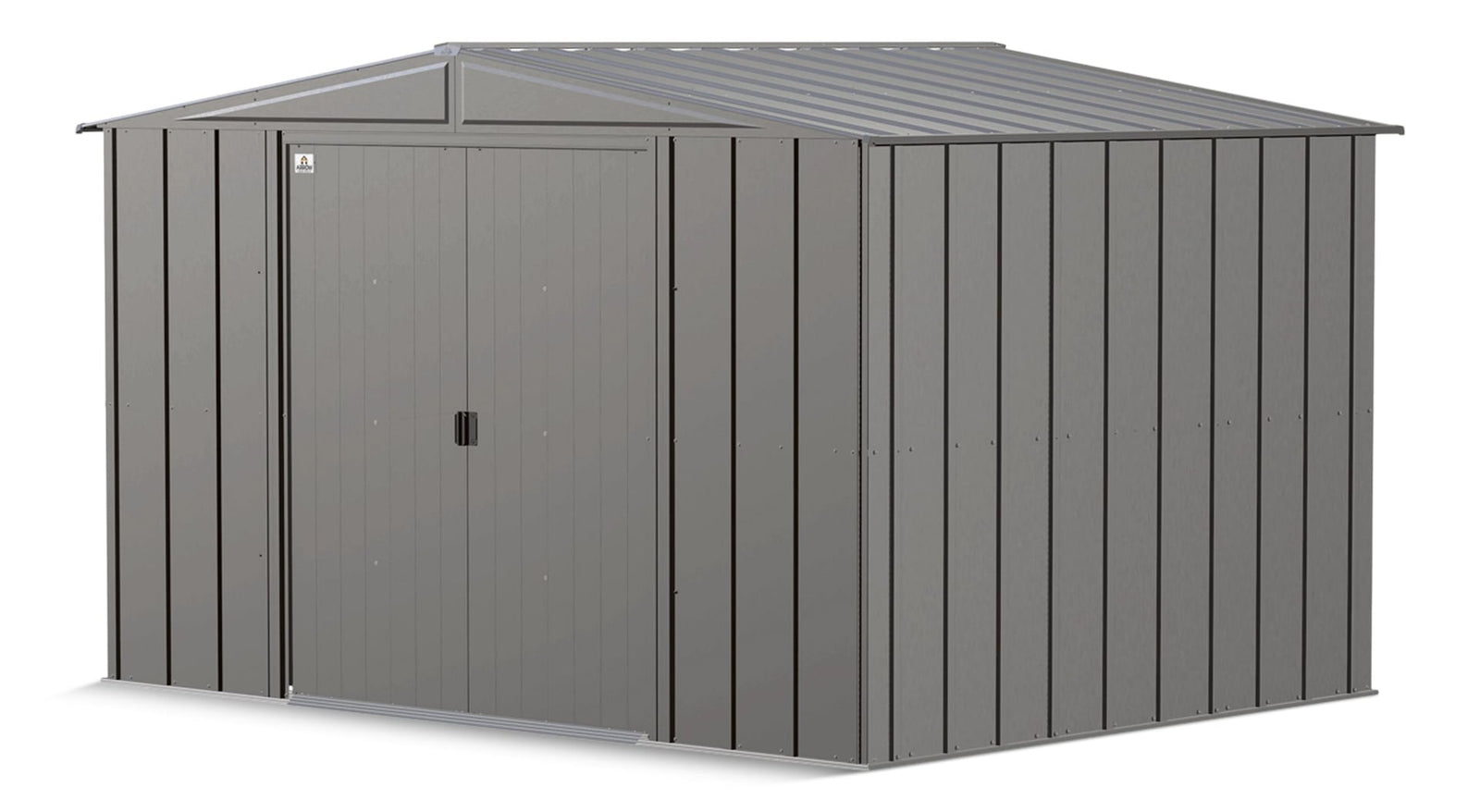 Classic Galvanized Steel Storage Shed, Charcoal, 10-ft x 8-ft N9E8 - product image 2