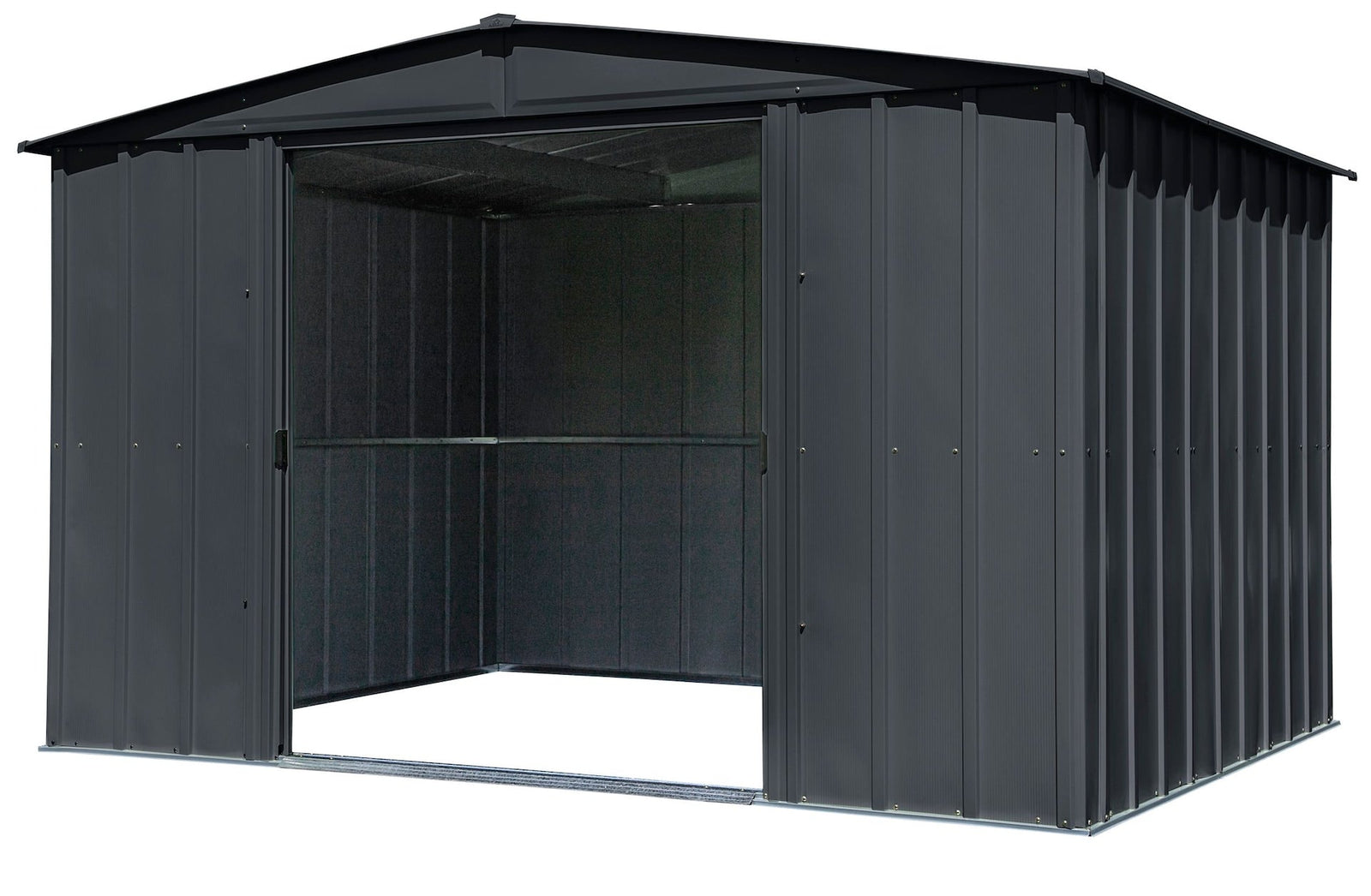 Classic Galvanized Steel Storage Shed, Charcoal, 10-ft x 8-ft N9E8 - product image 7