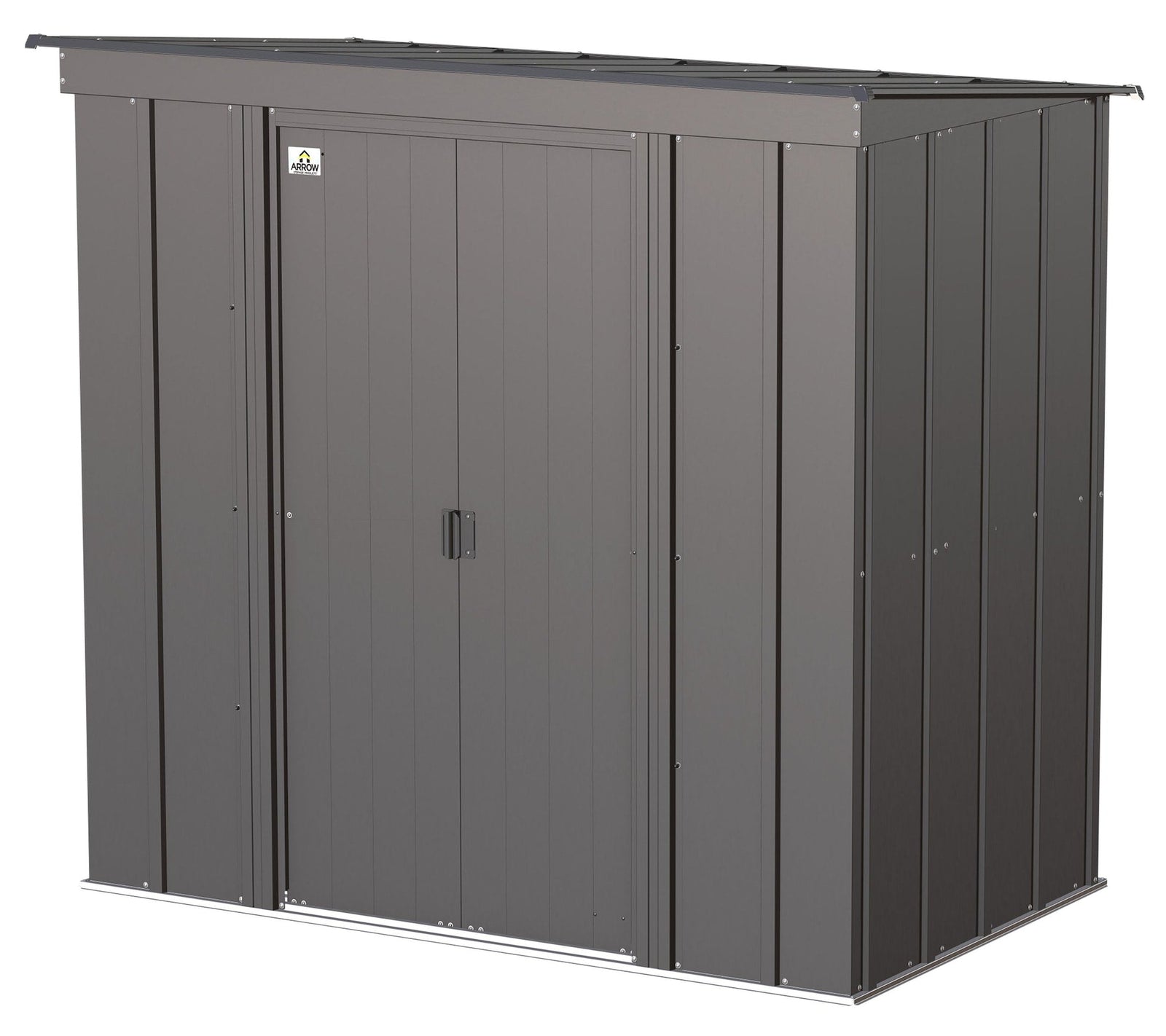 Classic Galvanized Steel Storage Shed, Charcoal, 6-ft x 4-ft U8I4 - product image 1