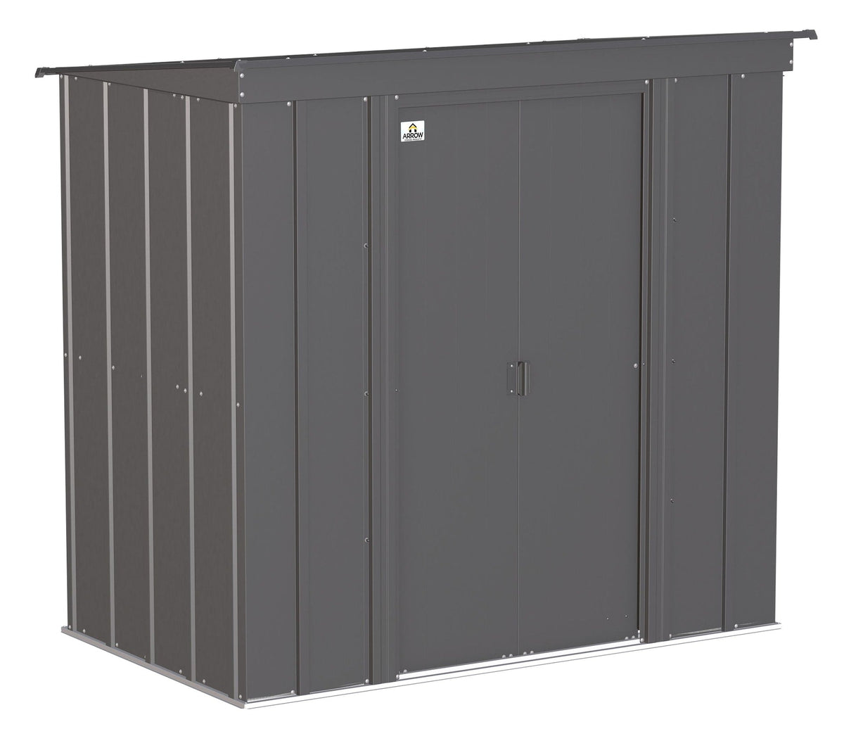 Classic Galvanized Steel Storage Shed, Charcoal, 6-ft x 4-ft U8I4 - product image 2