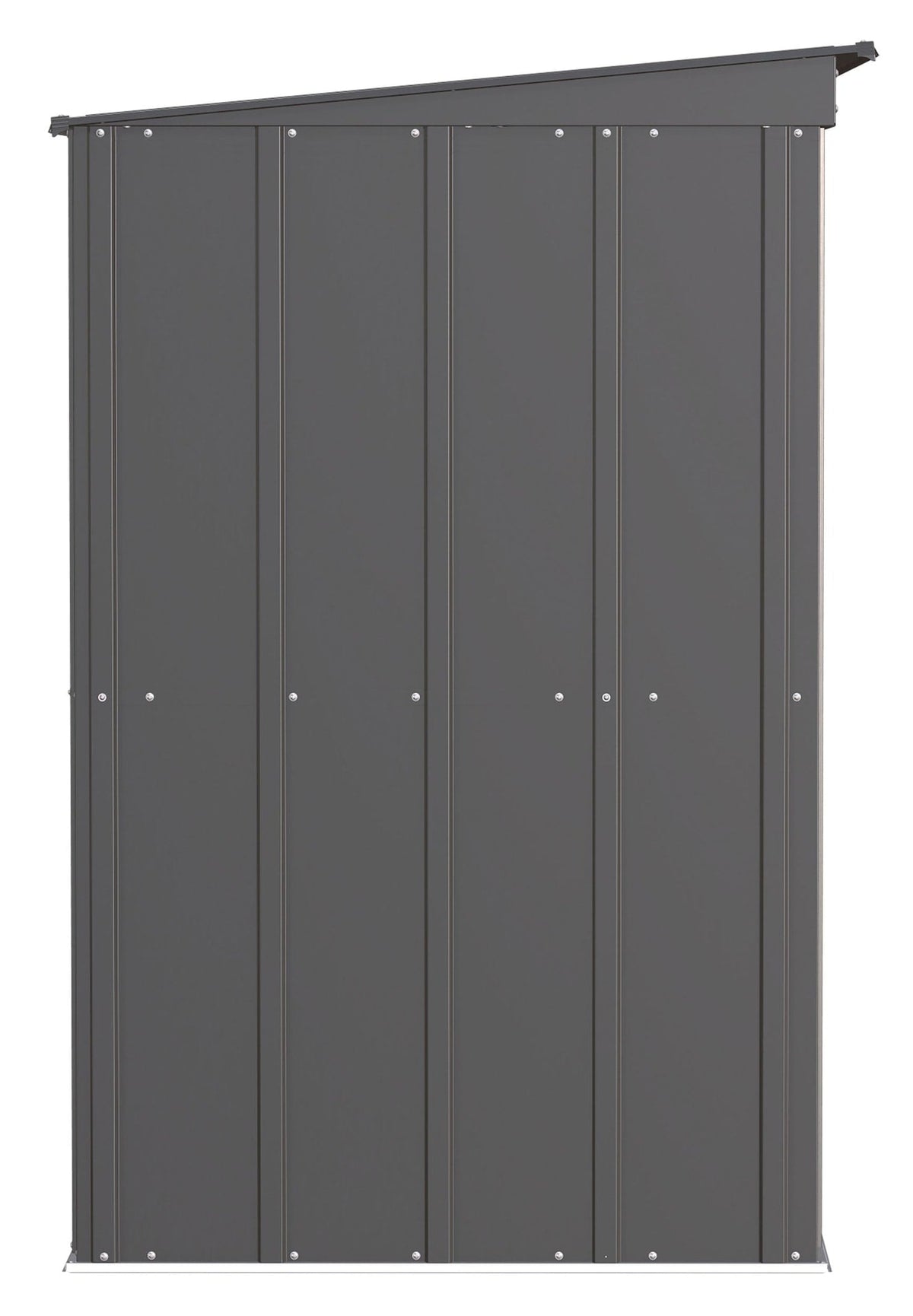 Classic Galvanized Steel Storage Shed, Charcoal, 6-ft x 4-ft U8I4 - product image 4