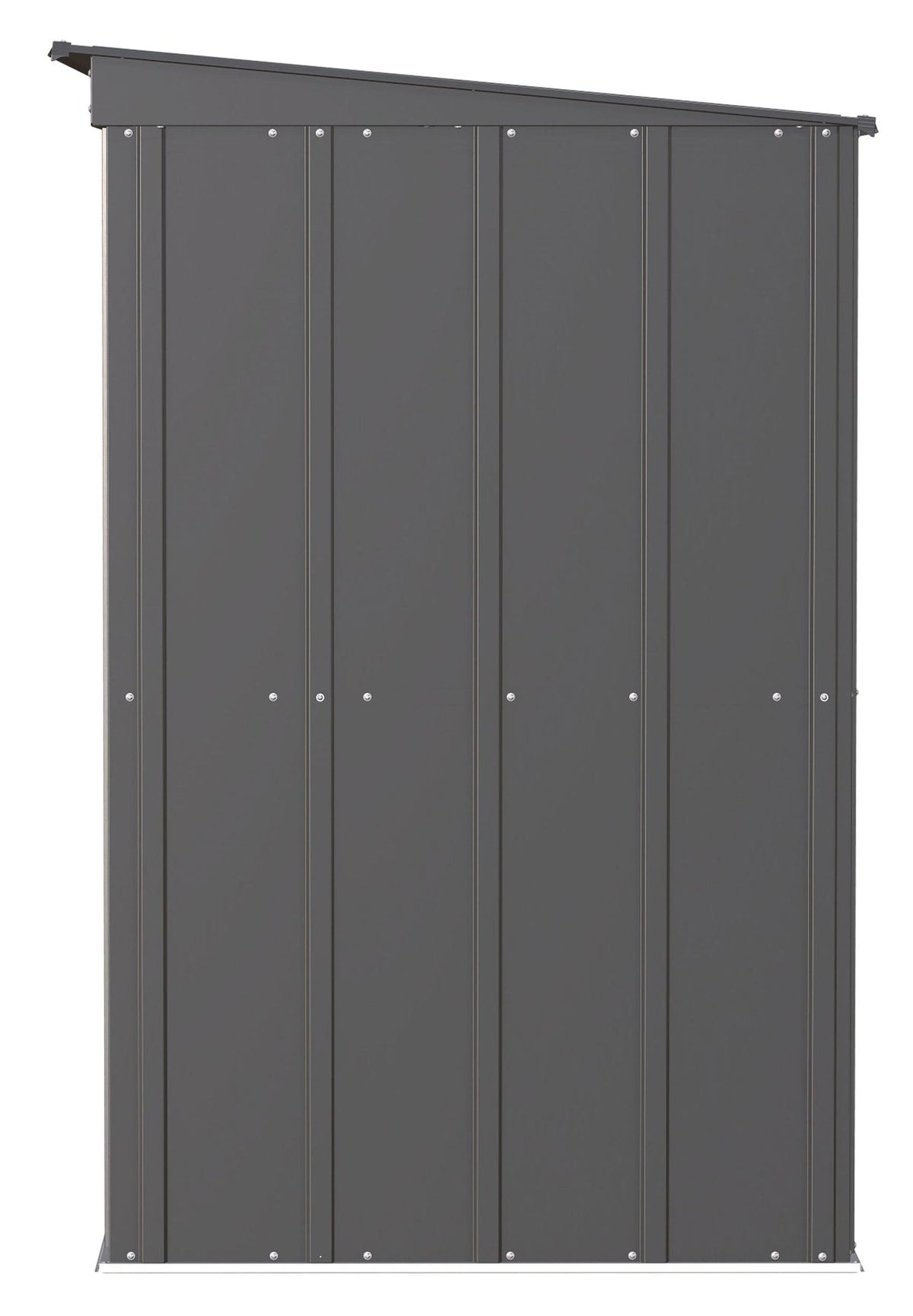 Classic Galvanized Steel Storage Shed, Charcoal, 6-ft x 4-ft U8I4 - product image 5