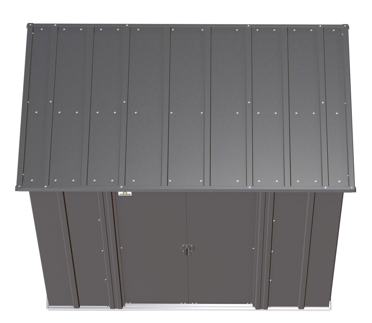 Classic Galvanized Steel Storage Shed, Charcoal, 6-ft x 4-ft U8I4 - product image 6