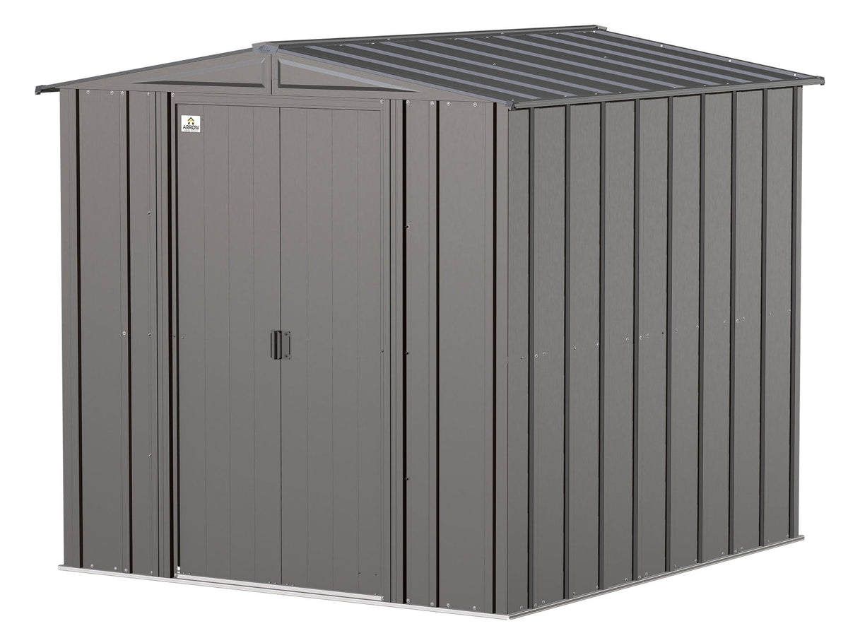 Classic Galvanized Steel Storage Shed, Charcoal, 6-ft x 7-ft P7Z1 - product image 1