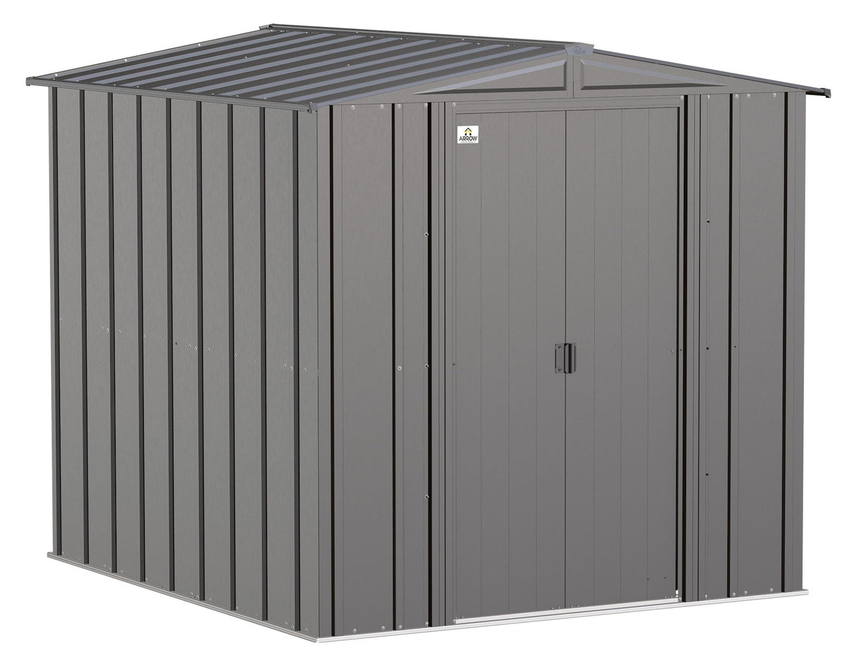 Classic Galvanized Steel Storage Shed, Charcoal, 6-ft x 7-ft P7Z1 - product image 2