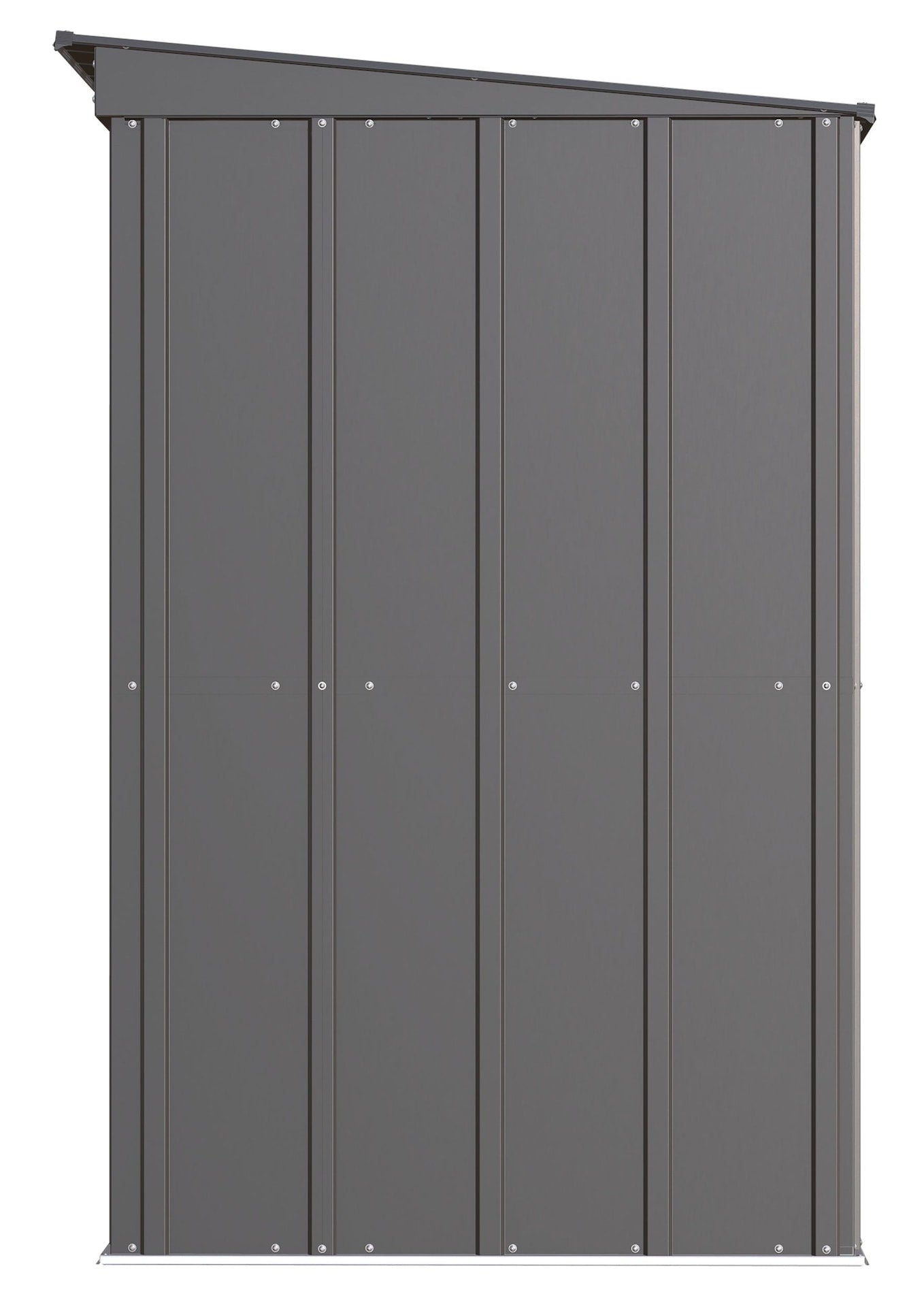 Classic Galvanized Steel Storage Shed, Charcoal, 8-ft x 4-ft U9A6 - product image 4