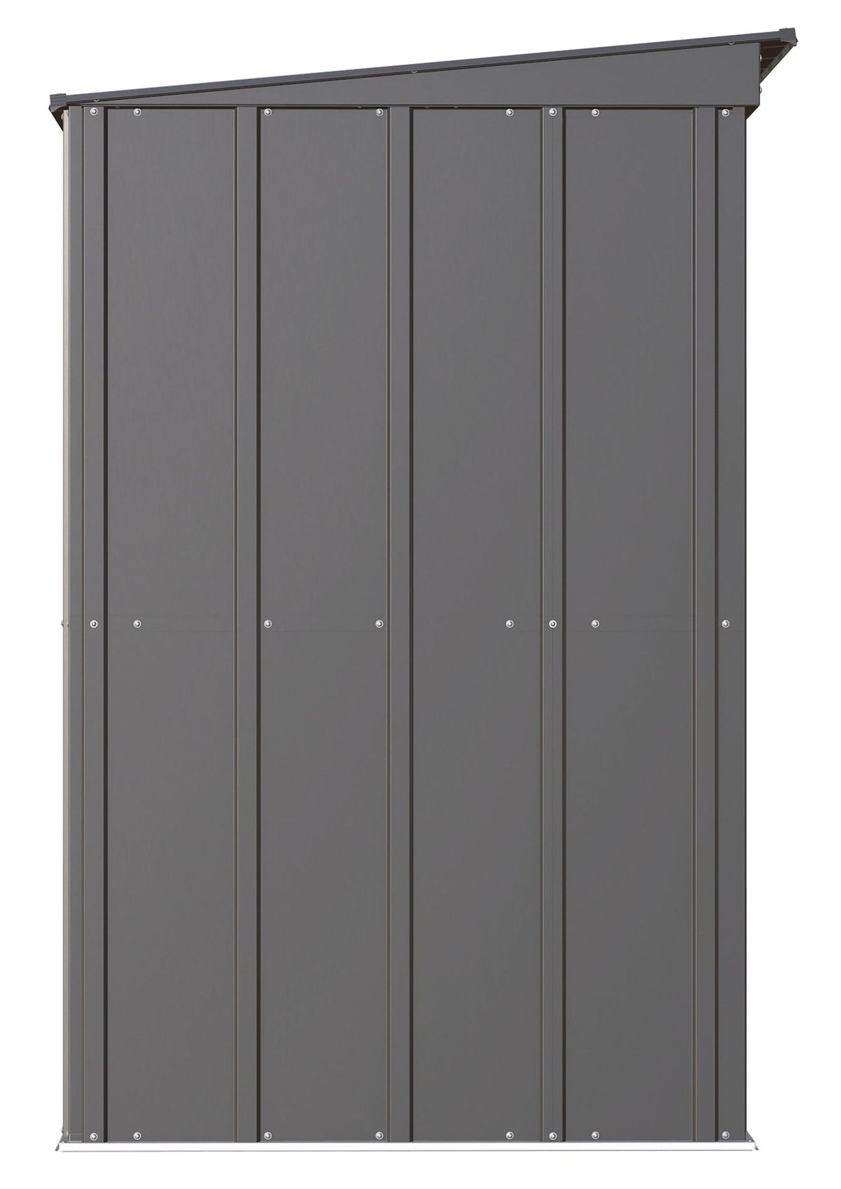 Classic Galvanized Steel Storage Shed, Charcoal, 8-ft x 4-ft U9A6 - product image 5