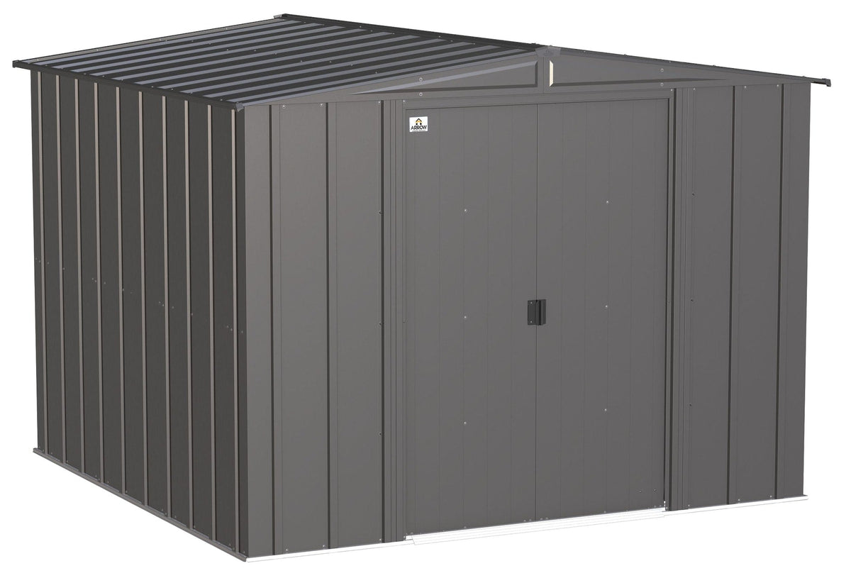 Classic Galvanized Steel Storage Shed, Charcoal, 8-ft x 8-ft R9H1 - product image 1