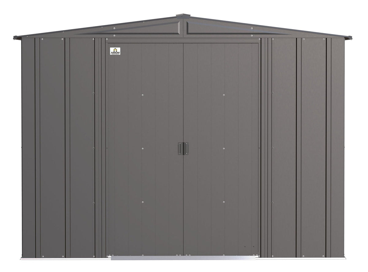 Classic Galvanized Steel Storage Shed, Charcoal, 8-ft x 8-ft R9H1 - product image 3
