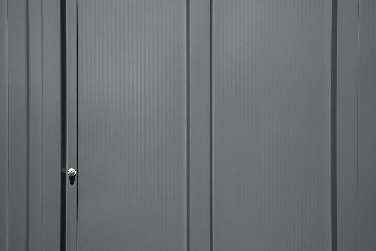 Classic Galvanized Steel Storage Shed, Charcoal, 8-ft x 8-ft R9H1 - product image 8