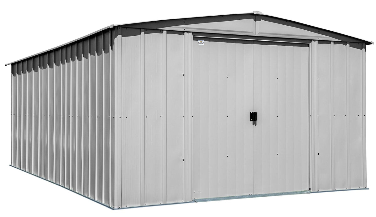 Classic Galvanized Steel Storage Shed, Flute Grey, 10-ft x 14-ft S9B5 - product image 3