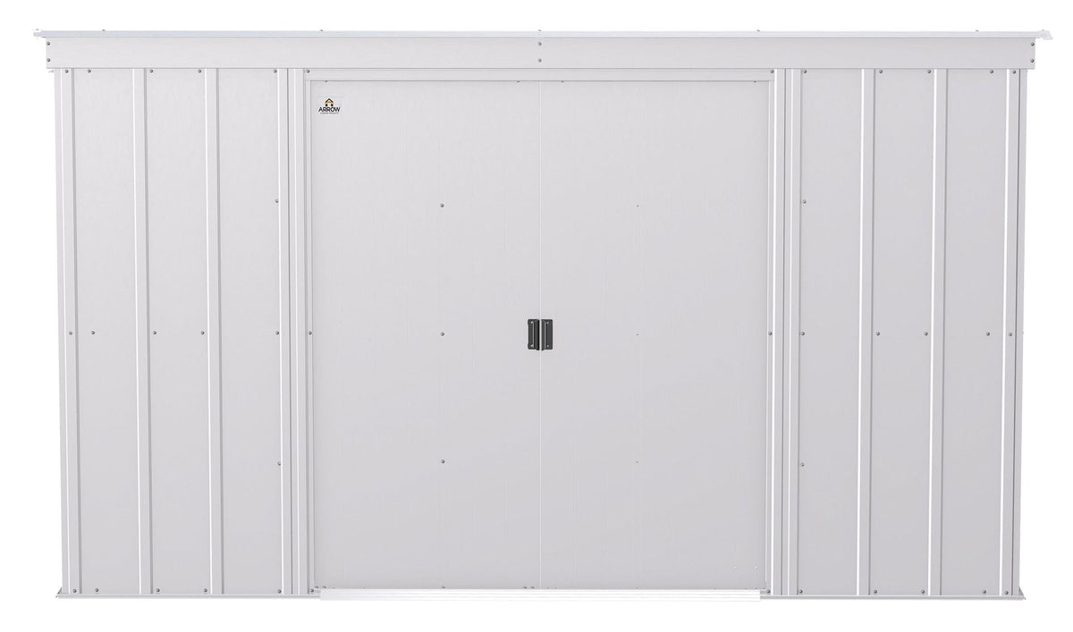 Classic Galvanized Steel Storage Shed, Flute Grey, 10-ft x 4-ft W5A7 - product image 3