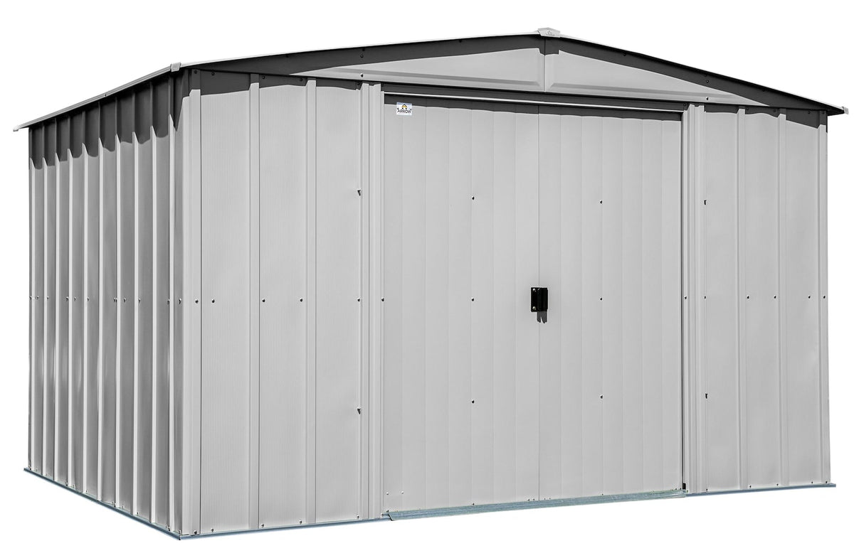 Classic Galvanized Steel Storage Shed, Flute Grey, 10-ft x 8-ft Q4J8 - product image 3
