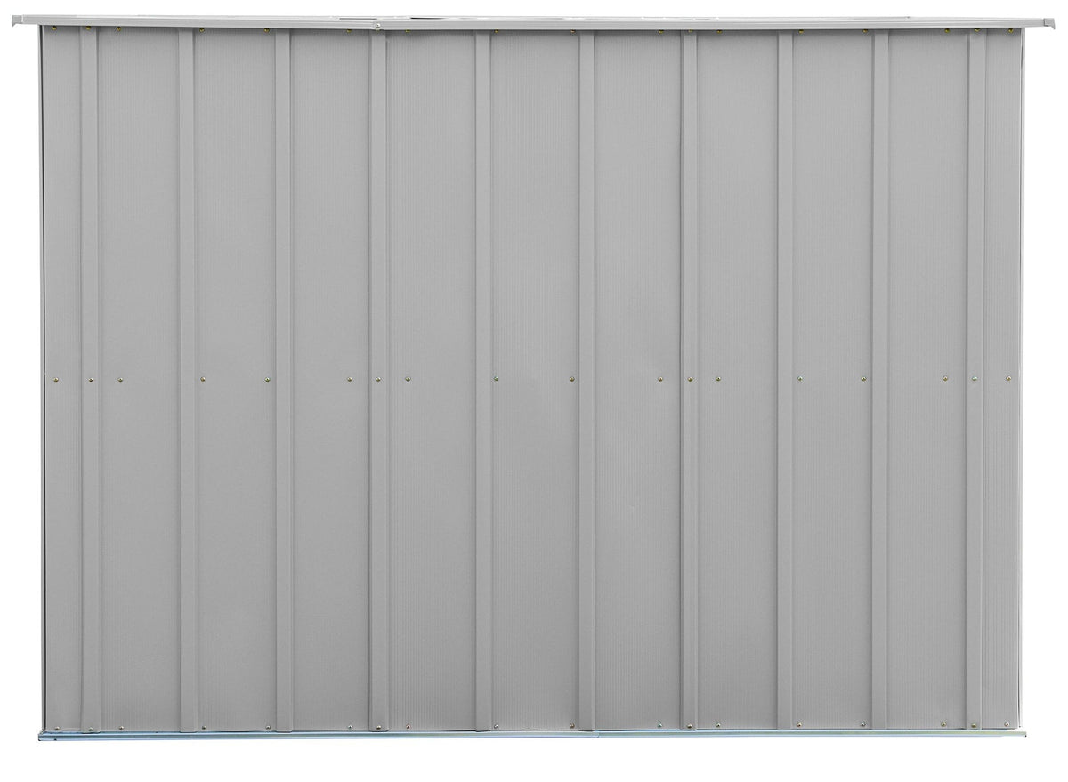 Classic Galvanized Steel Storage Shed, Flute Grey, 10-ft x 8-ft Q4J8 - product image 6