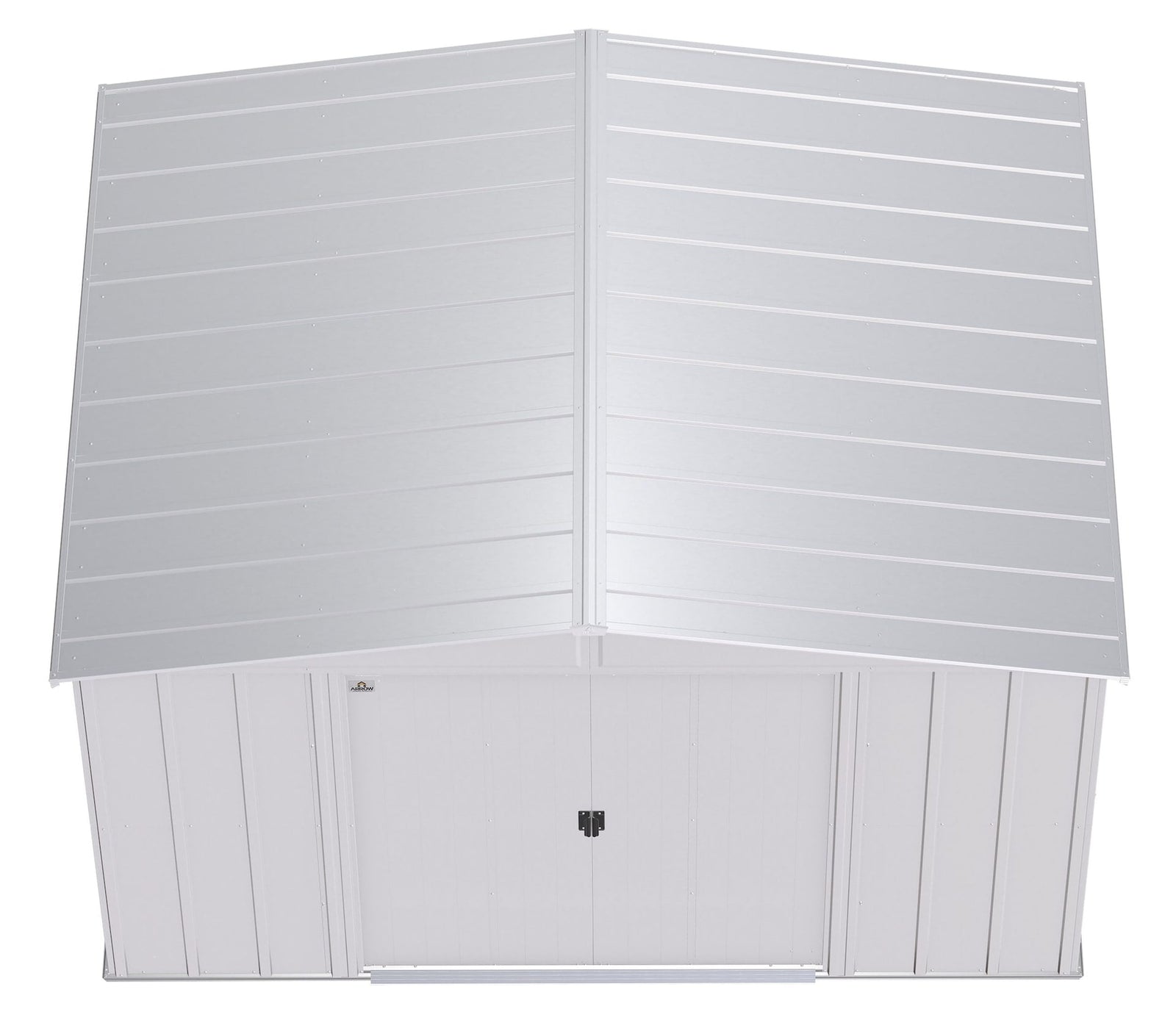 Classic Galvanized Steel Storage Shed, Flute Grey, 10-ft x 8-ft Q4J8 - product image 7