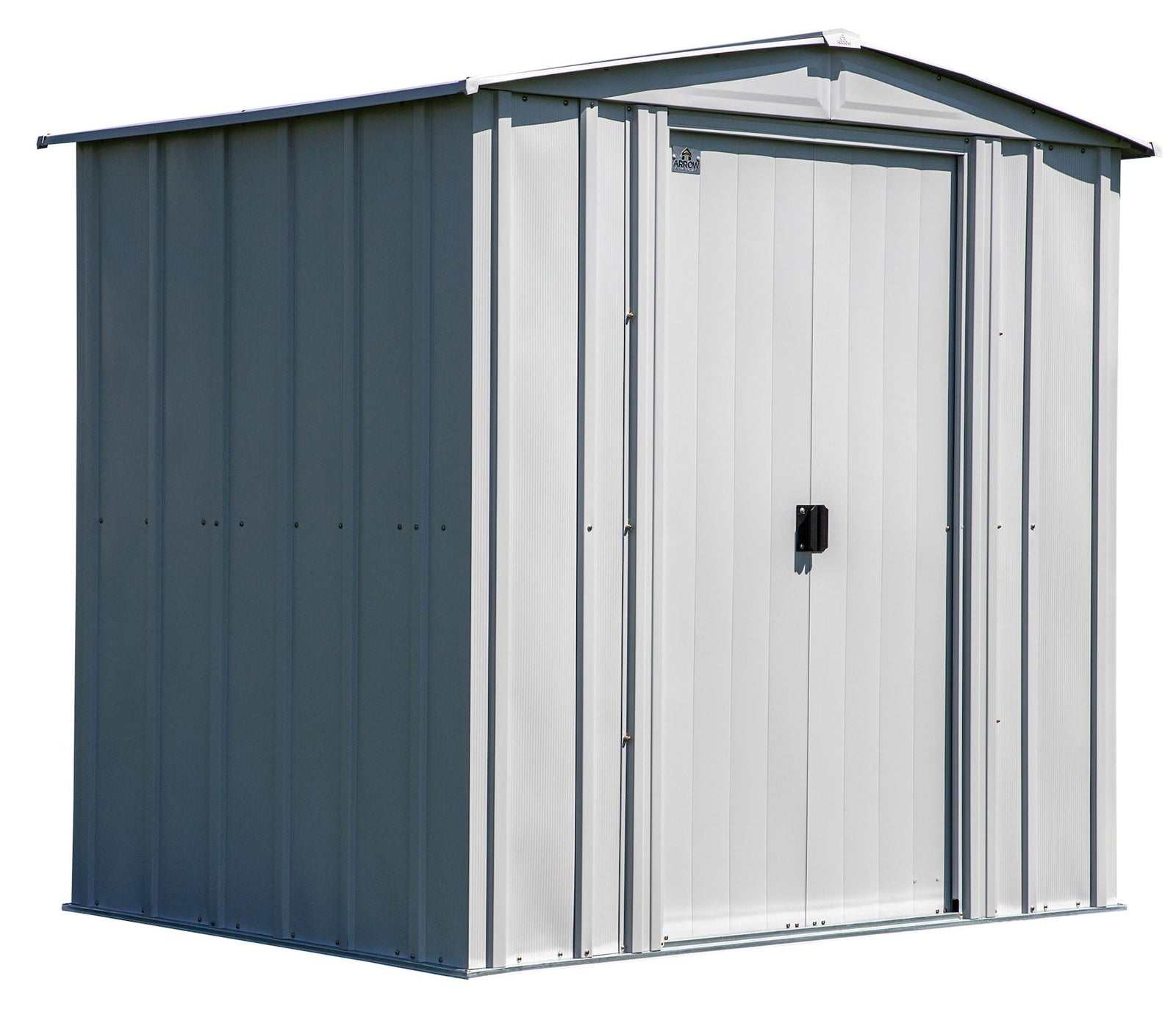 Classic Galvanized Steel Storage Shed, Flute Grey, 6-ft x 5-ft V0I4 - product image 3