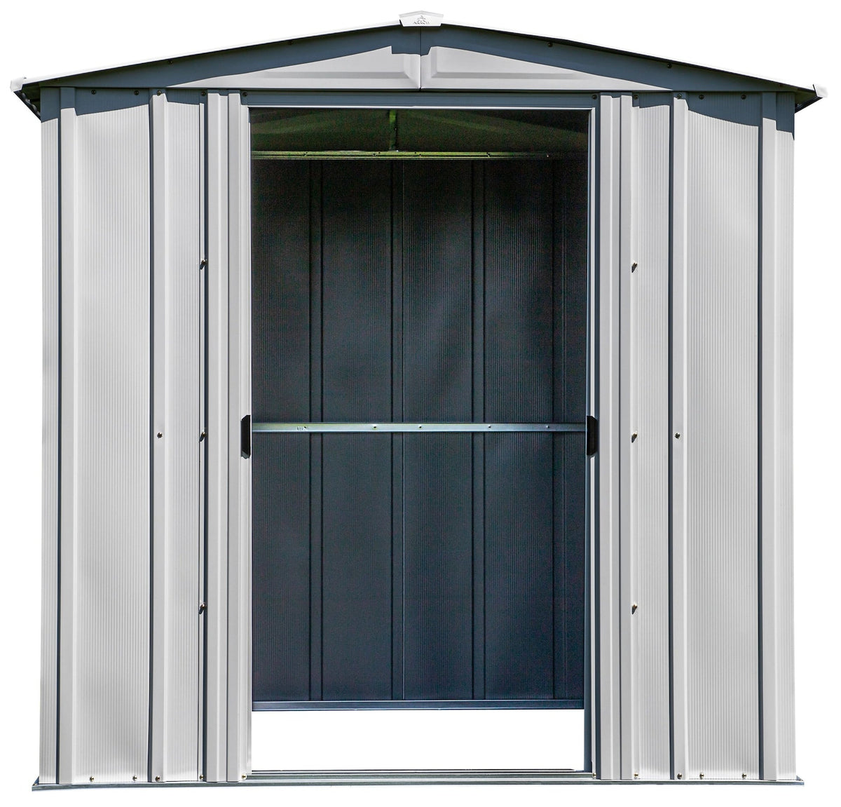 Classic Galvanized Steel Storage Shed, Flute Grey, 6-ft x 5-ft V0I4 - product image 4