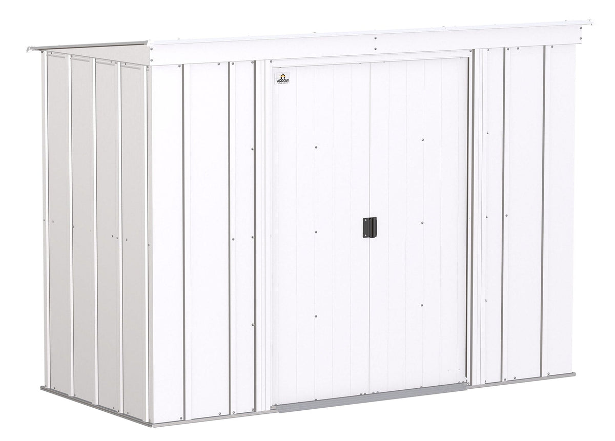 Classic Galvanized Steel Storage Shed, Flute Grey, 8-ft x 4-ft A3I1 - product image 1