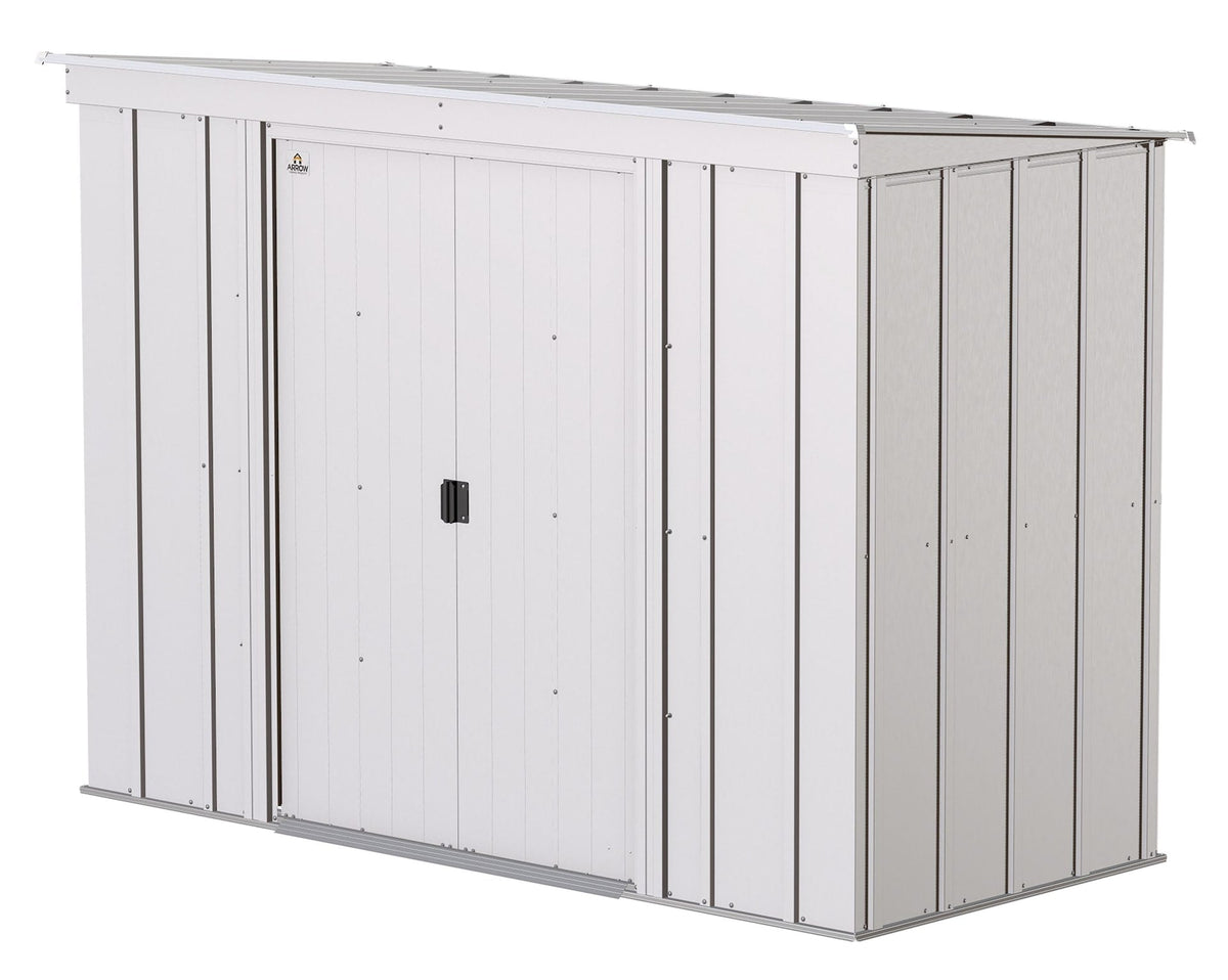 Classic Galvanized Steel Storage Shed, Flute Grey, 8-ft x 4-ft A3I1 - product image 2