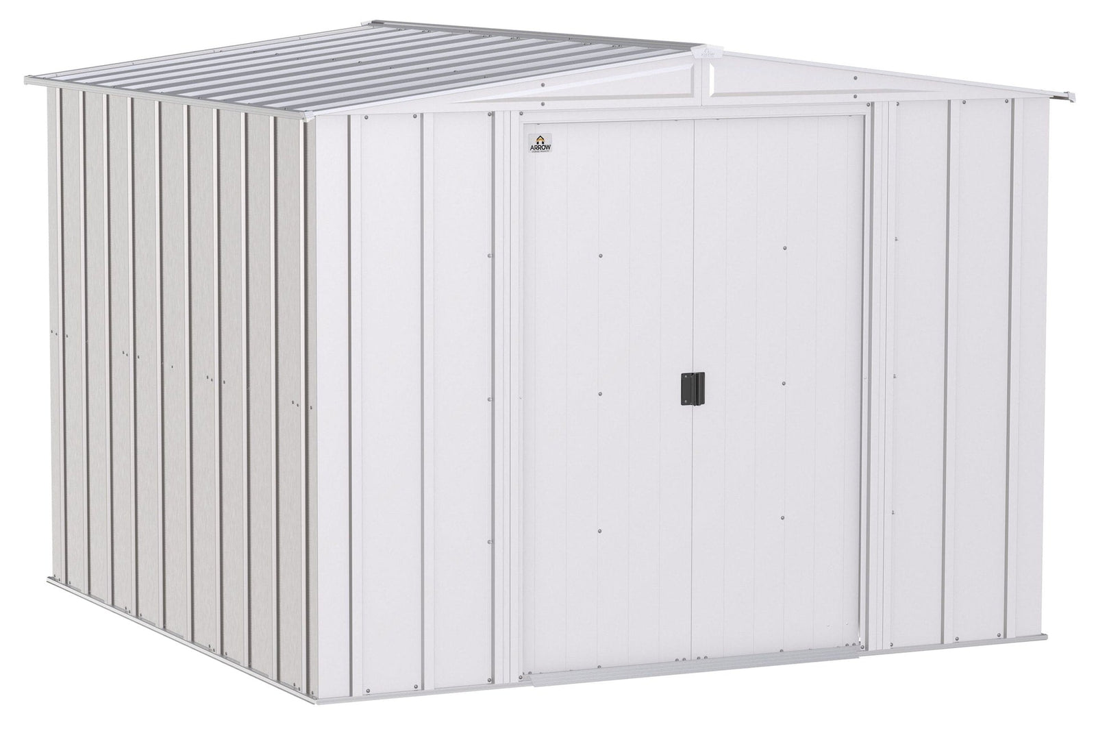 Classic Galvanized Steel Storage Shed, Flute Grey, 8-ft x 8-ft H6L3 - product image 1