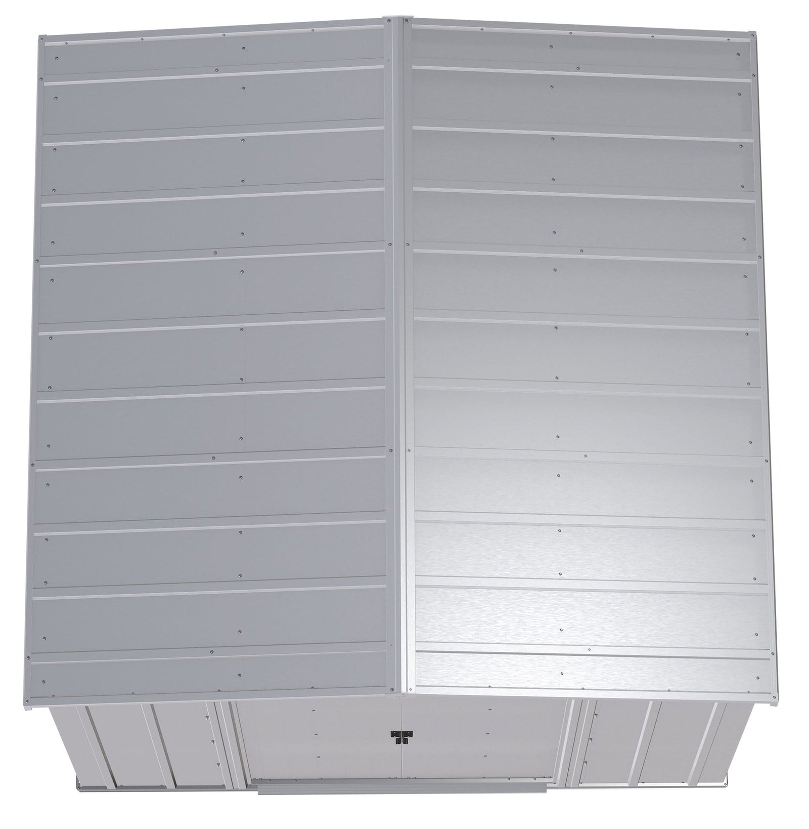 Classic Galvanized Steel Storage Shed, Flute Grey, 8-ft x 8-ft H6L3 - product image 4