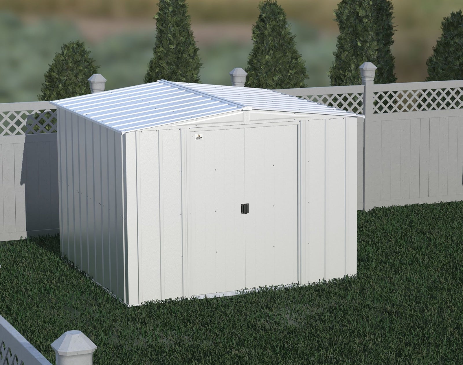 Classic Galvanized Steel Storage Shed, Flute Grey, 8-ft x 8-ft H6L3 - product image 8