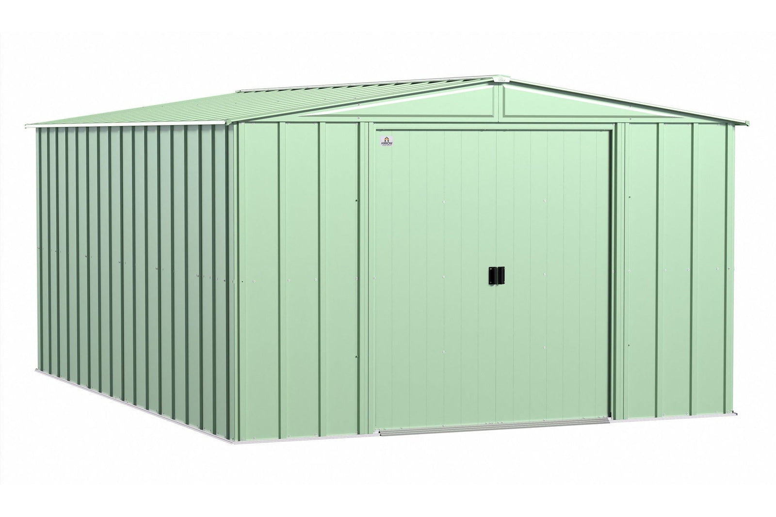 Classic Galvanized Steel Storage Shed, Sage Green, 10-ft x 14-ft S5B8 - product image 2