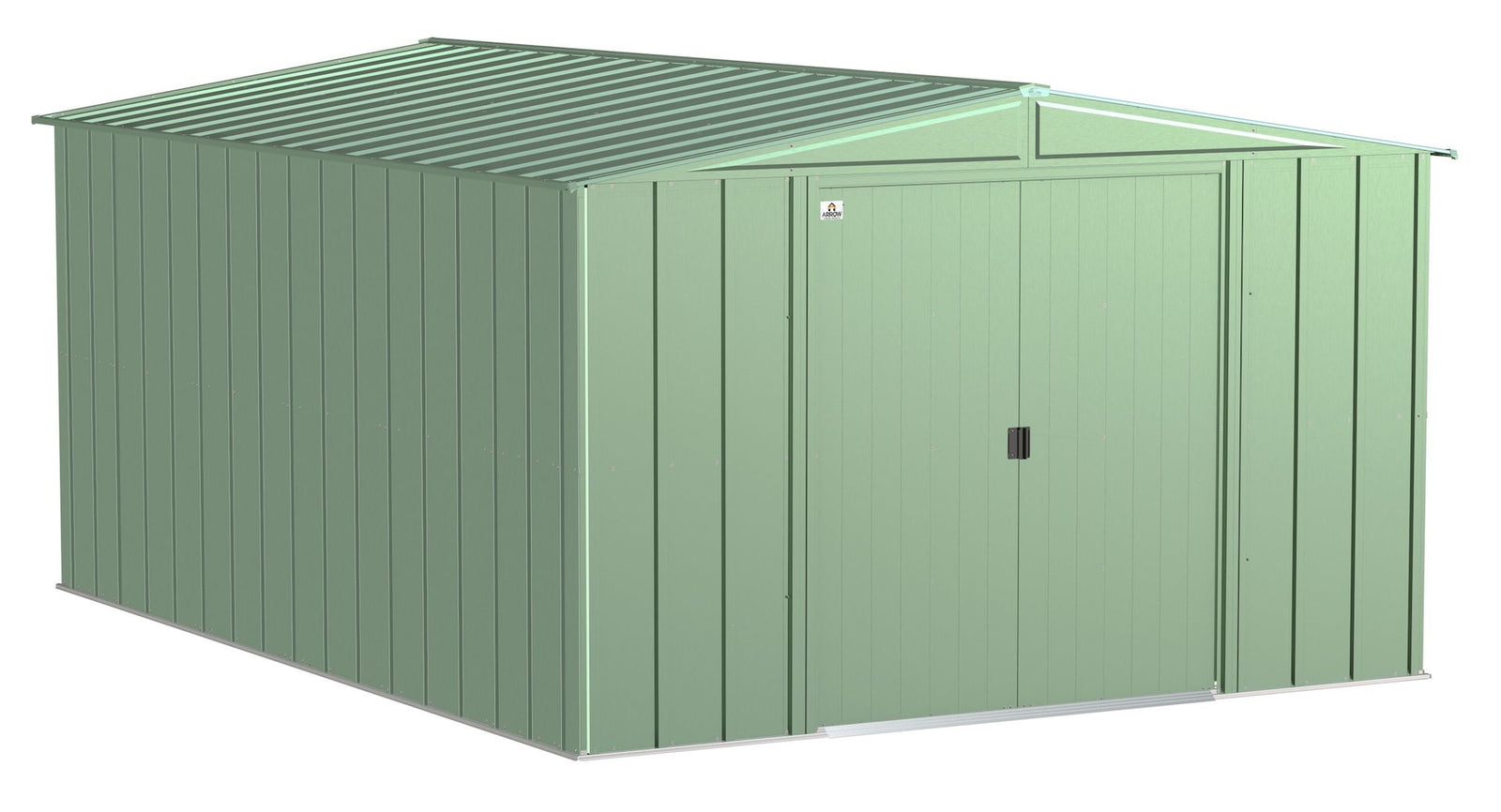 Classic Galvanized Steel Storage Shed, Sage Green, 10-ft x 14-ft S5B8 - product image 3