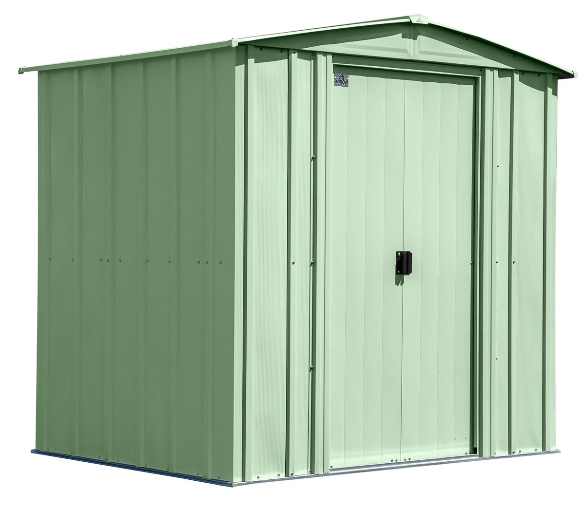 Classic Galvanized Steel Storage Shed, Sage Green, 6-ft x 5-ft C0V9 - product image 1